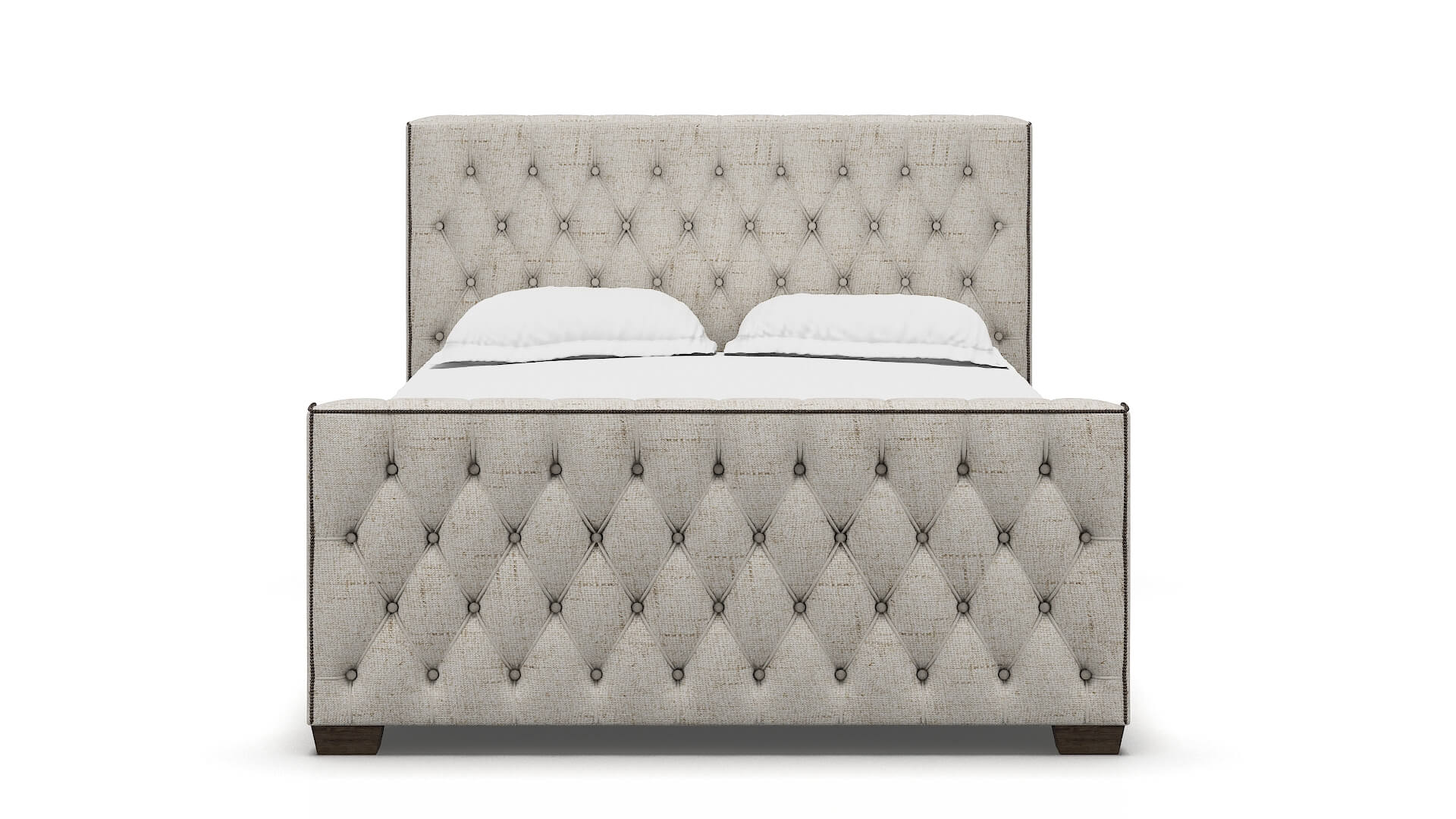 Aida Derby Taupe Bed espresso legs 1