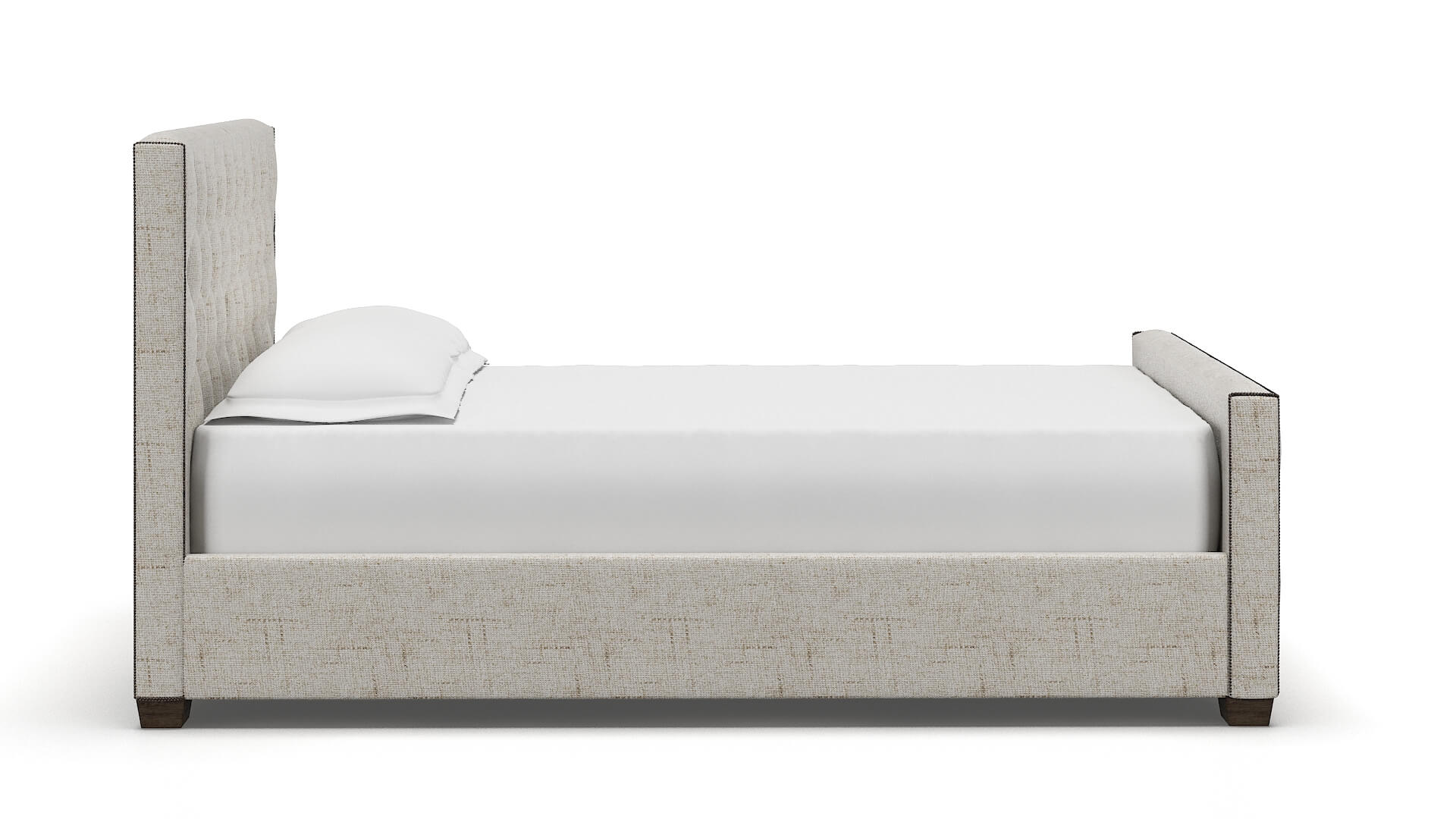 Aida Derby Taupe Bed espresso legs 3