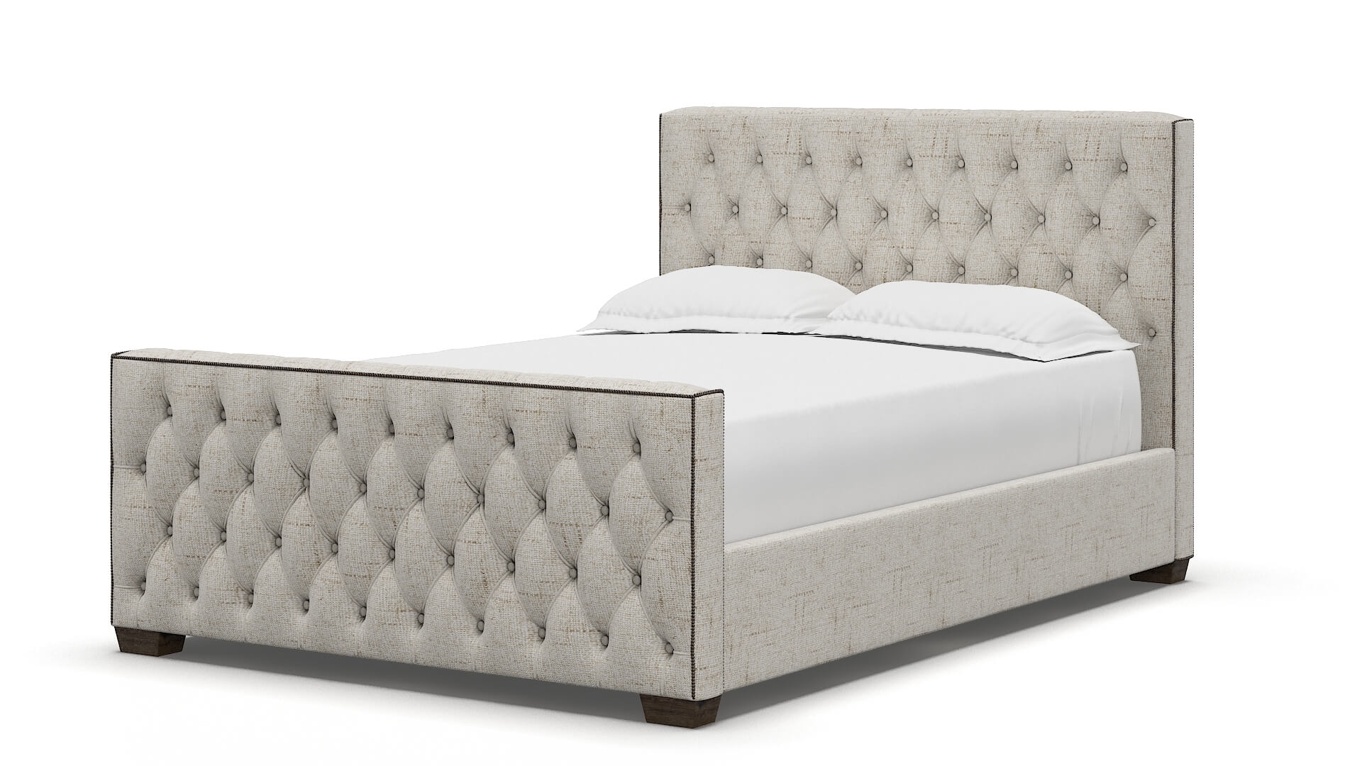 Aida Derby Taupe Bed espresso legs 5
