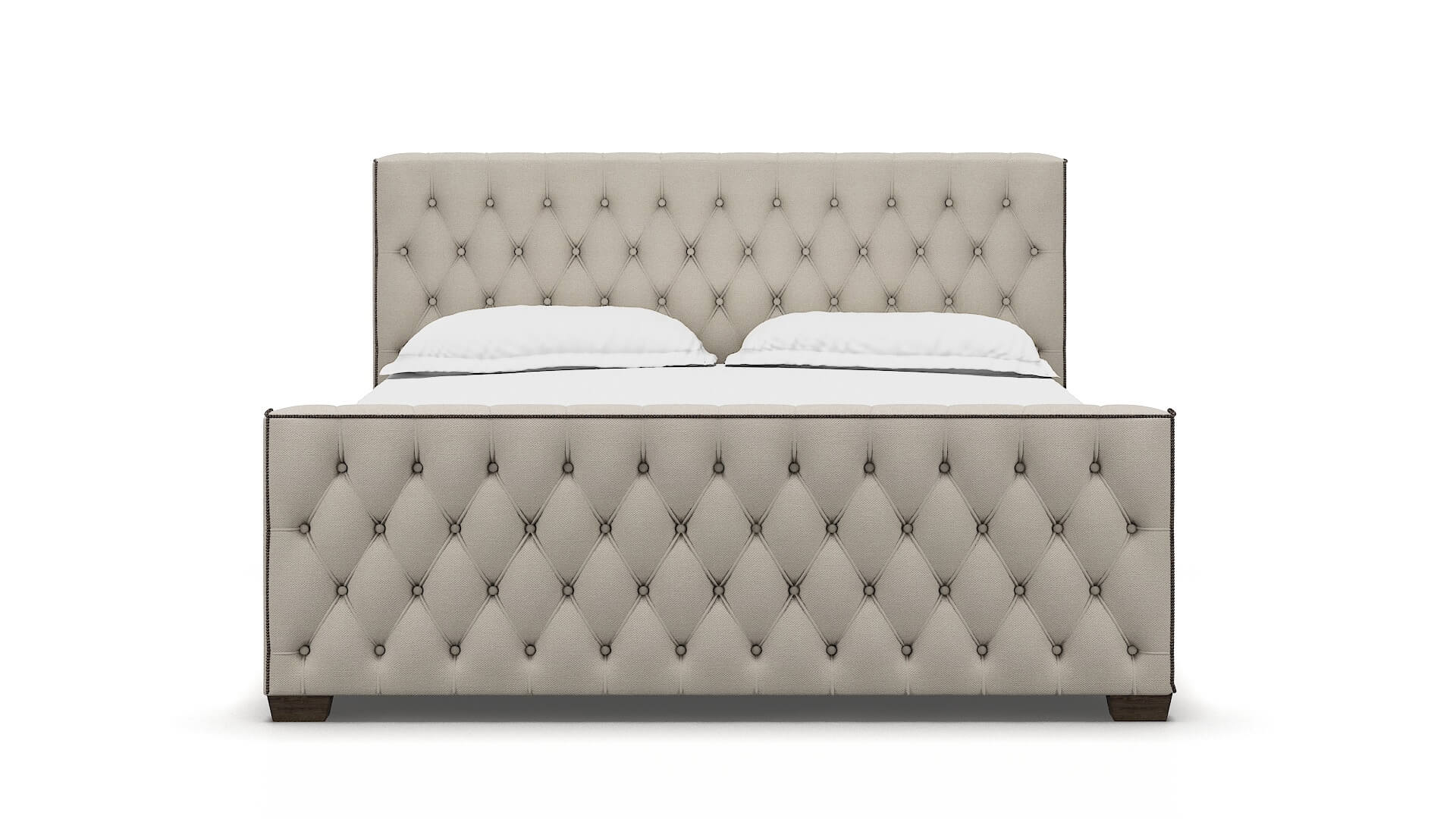 Aida Malibu Linen Bed King espresso legs 1