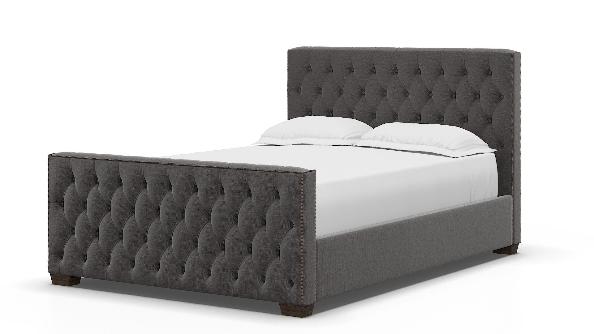 Aida Oscar Grey Bed espresso legs 5