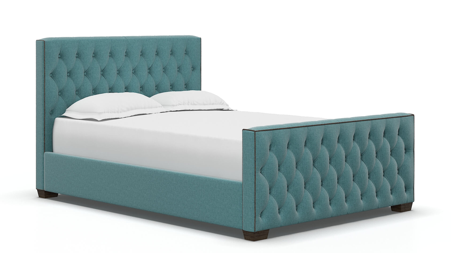 Aida Parker Turquoise Bed espresso legs 2