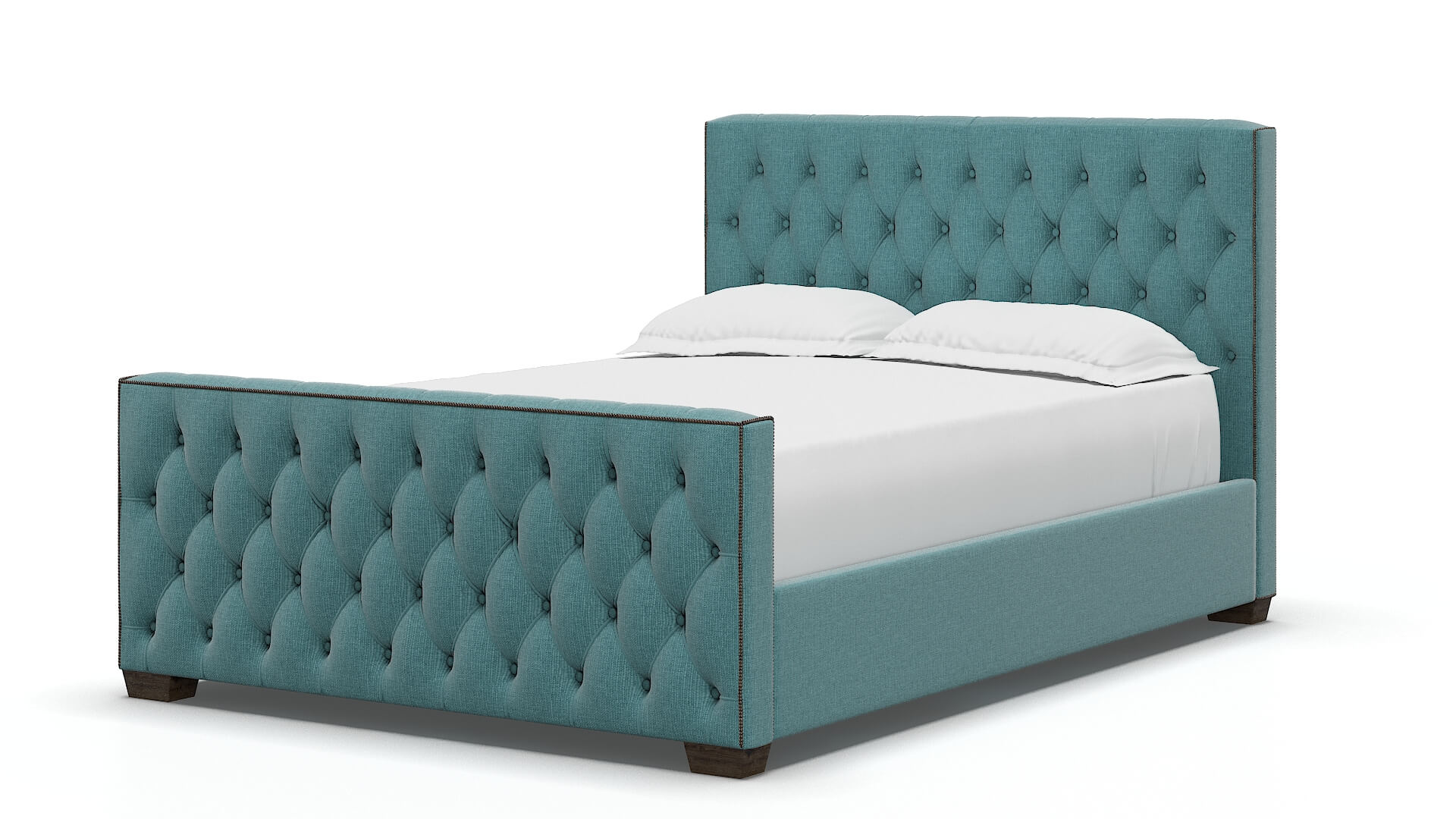 Aida Parker Turquoise Bed espresso legs 5