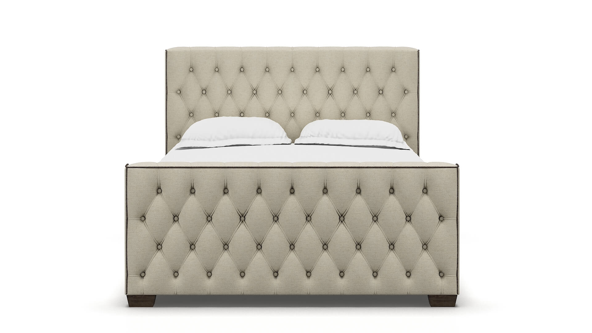 Aida Phoenix Ivory Bed espresso legs 1