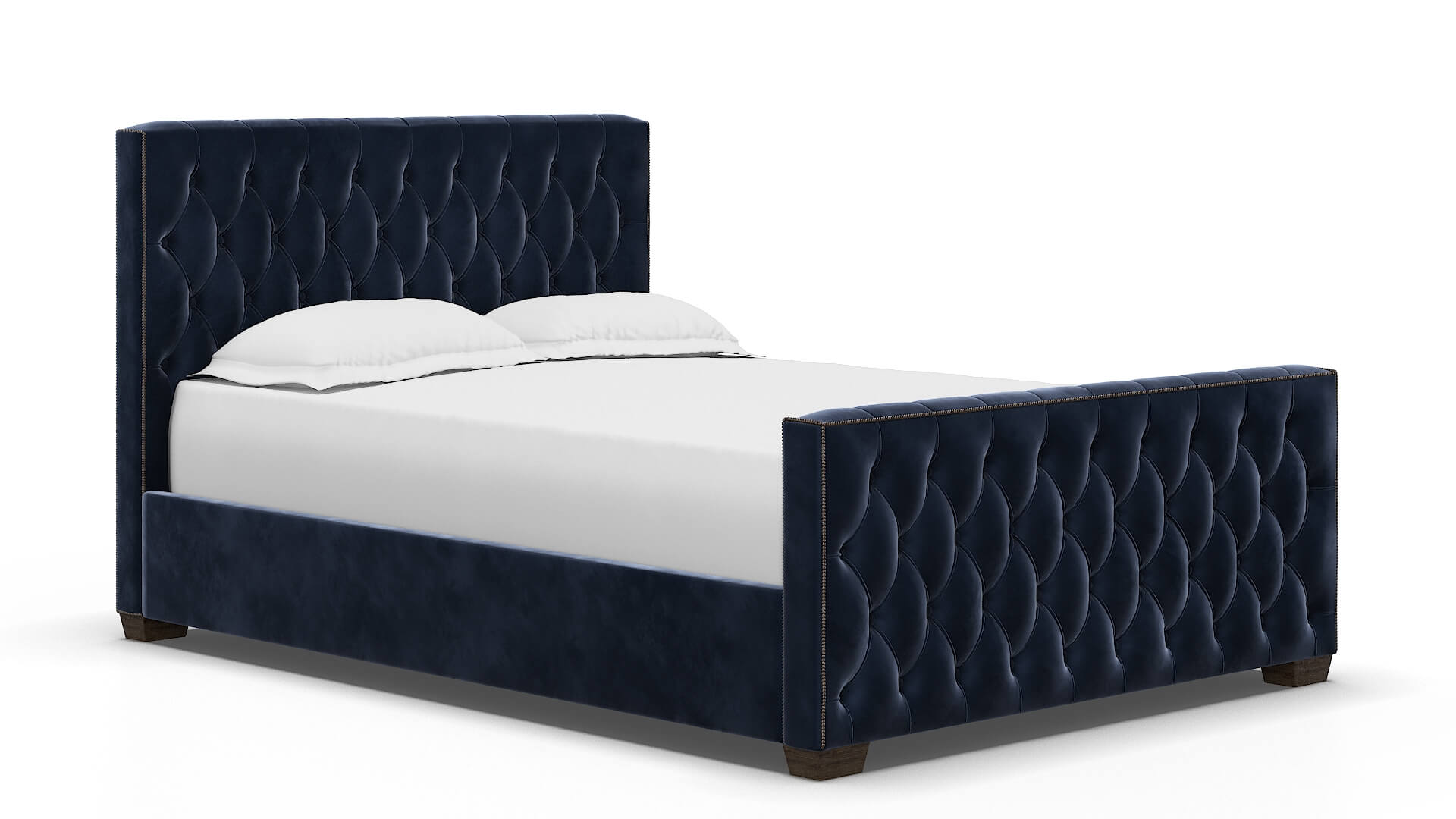 Aida Royale Cobalt Bed espresso legs 2