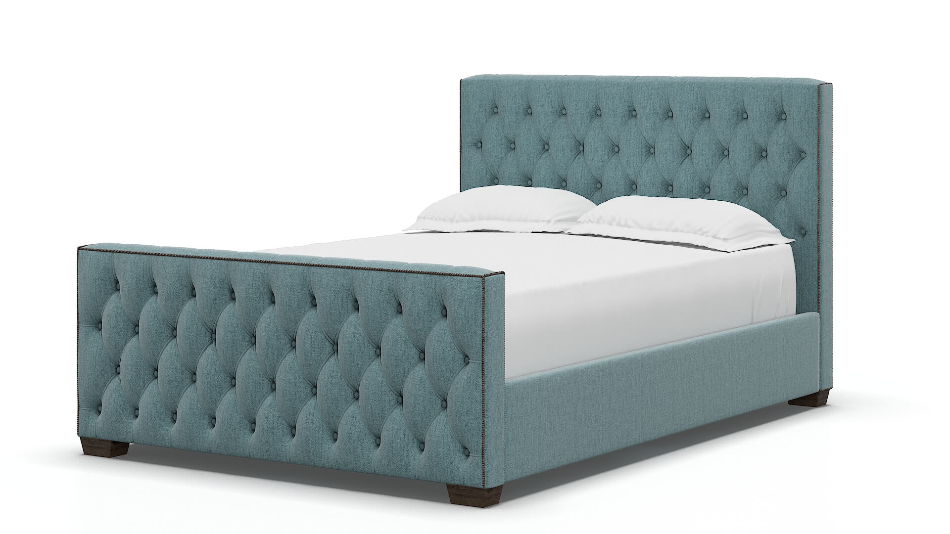Aida Sasha Teal Bed espresso legs 5