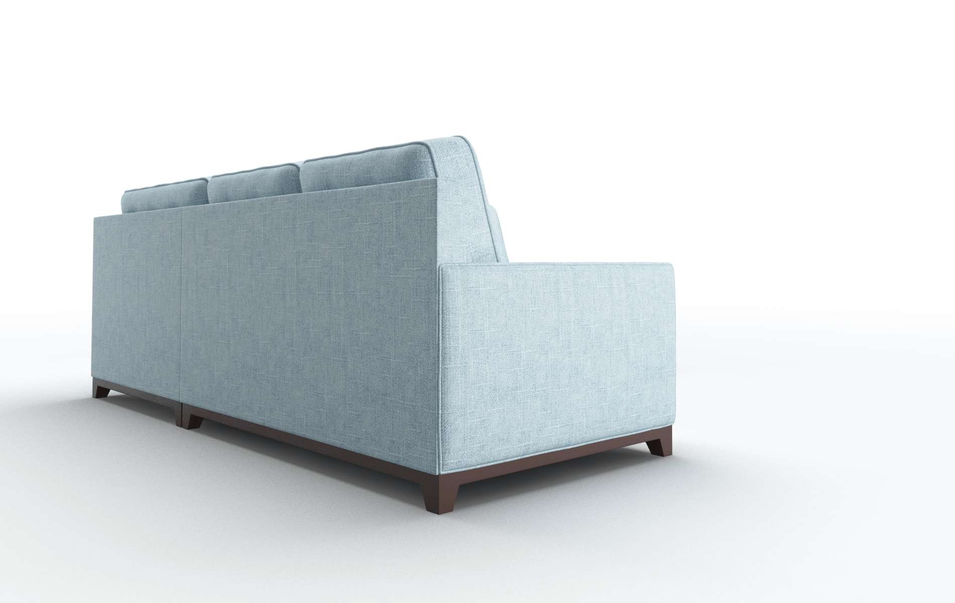 Alexandria Atlas Turquoise Sectional espresso legs 3