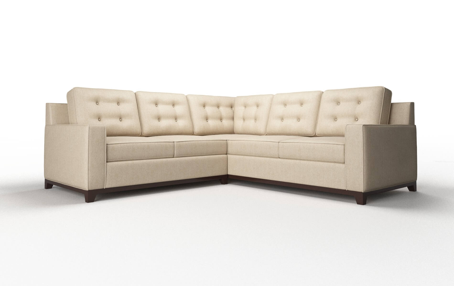 Alexandria Avenger Burlap Sectional espresso legs