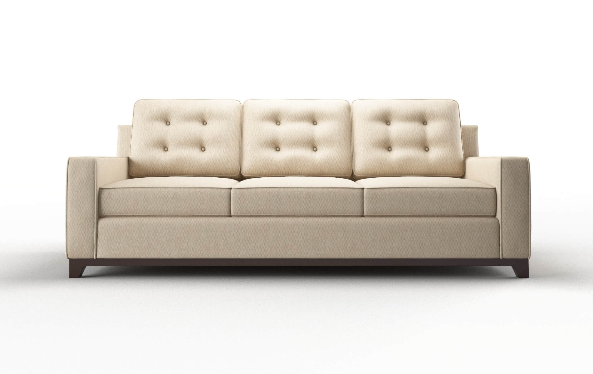 Alexandria Avenger Burlap Sofa espresso legs