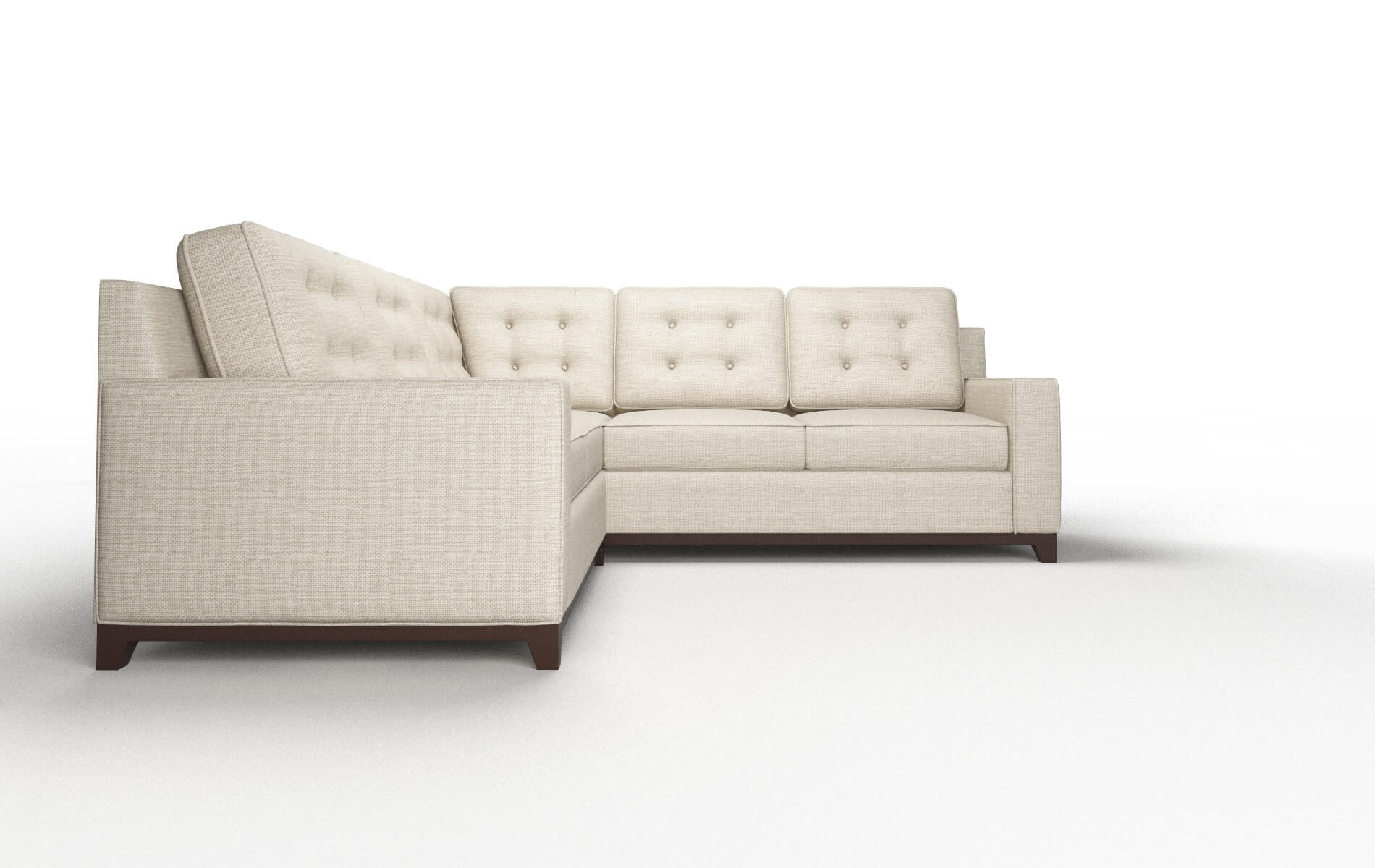 Alexandria Avenger Pumice Sectional espresso legs 2