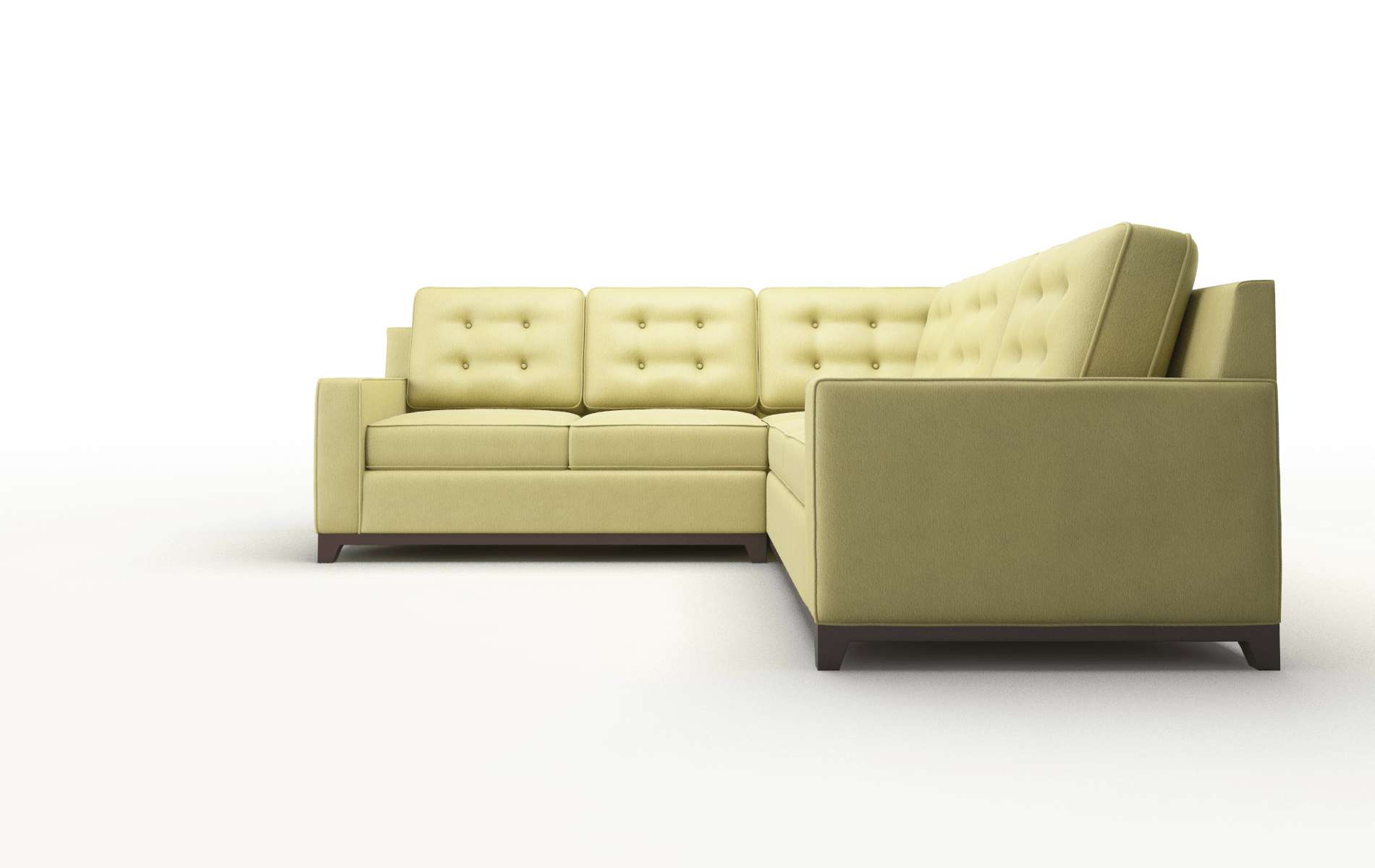 Alexandria Bella Apple Sectional espresso legs 5