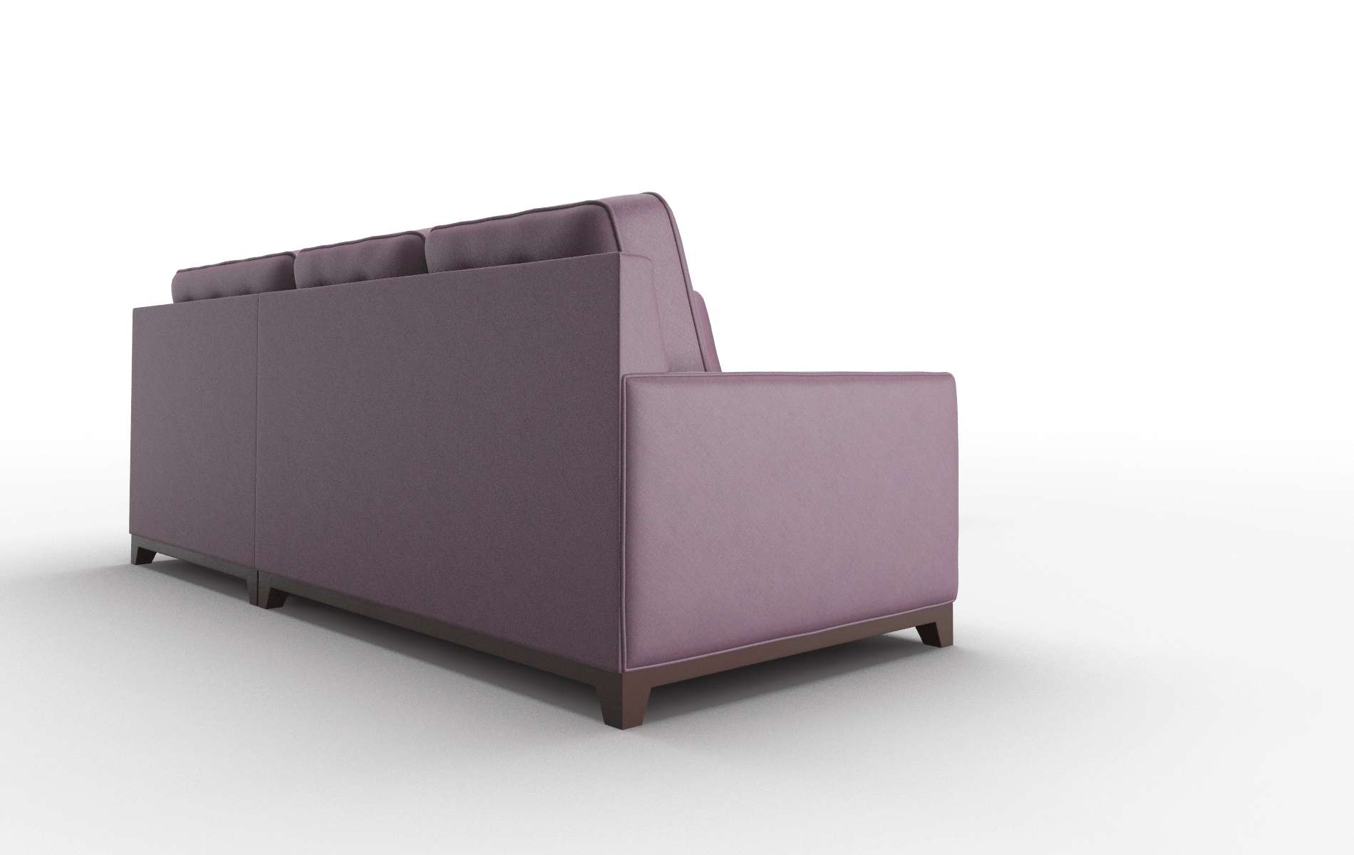 Alexandria Bella Aubergine Sectional espresso legs 3