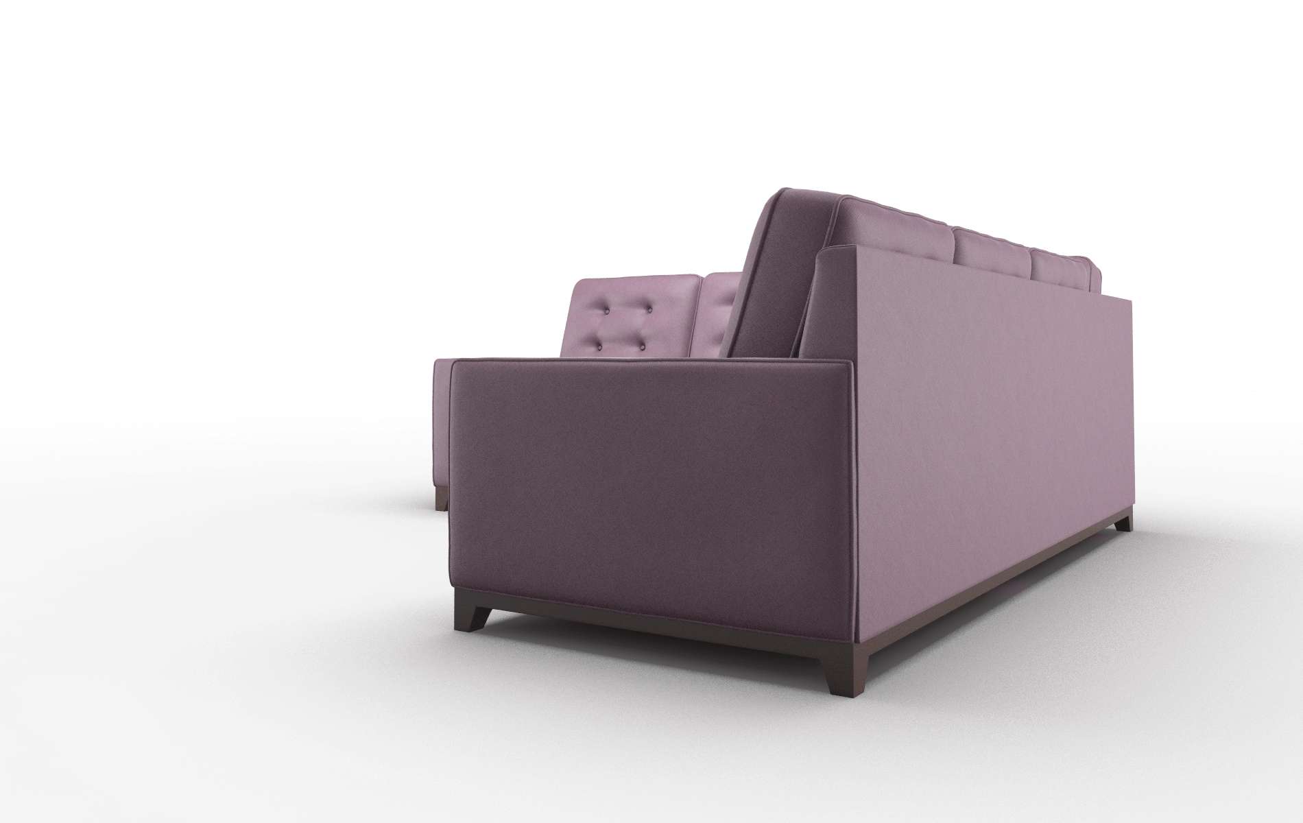 Alexandria Bella Aubergine Sectional espresso legs 4