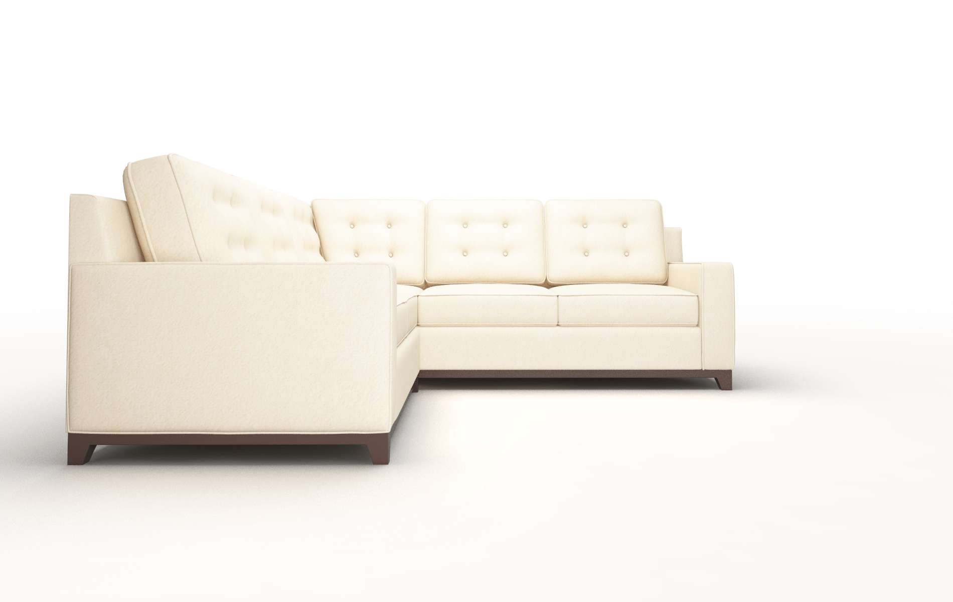 Alexandria Bella Buckwheat Sectional espresso legs 2