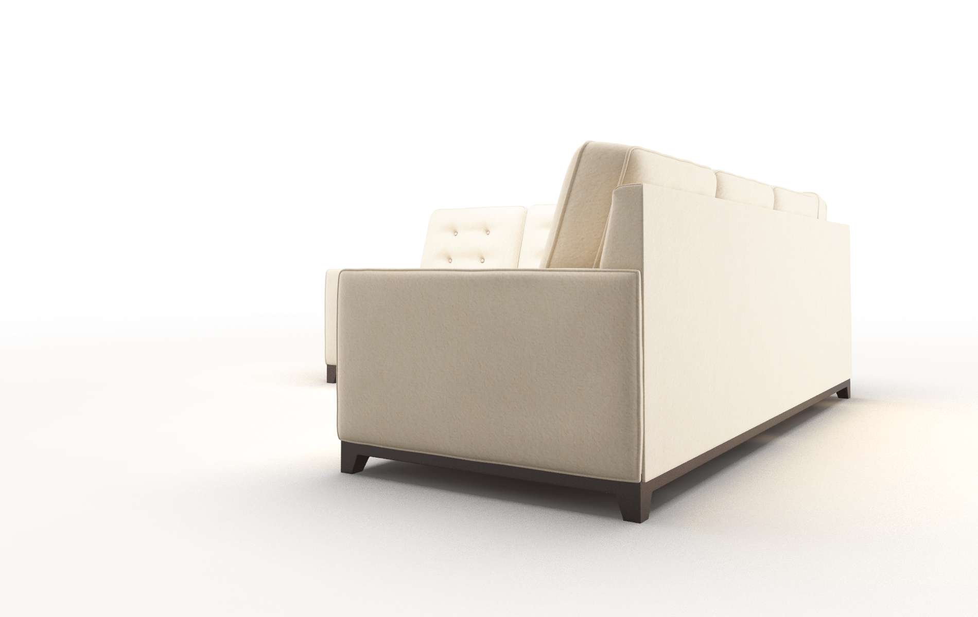 Alexandria Bella Buckwheat Sectional espresso legs 4