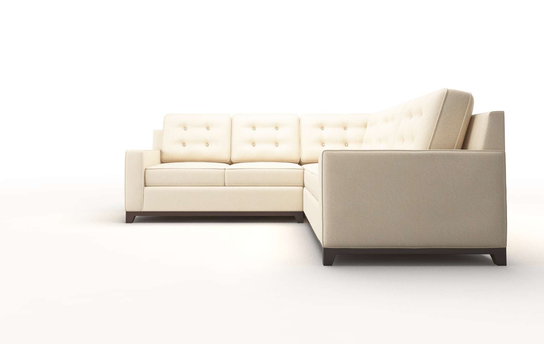 Alexandria Bella Buckwheat Sectional espresso legs 5
