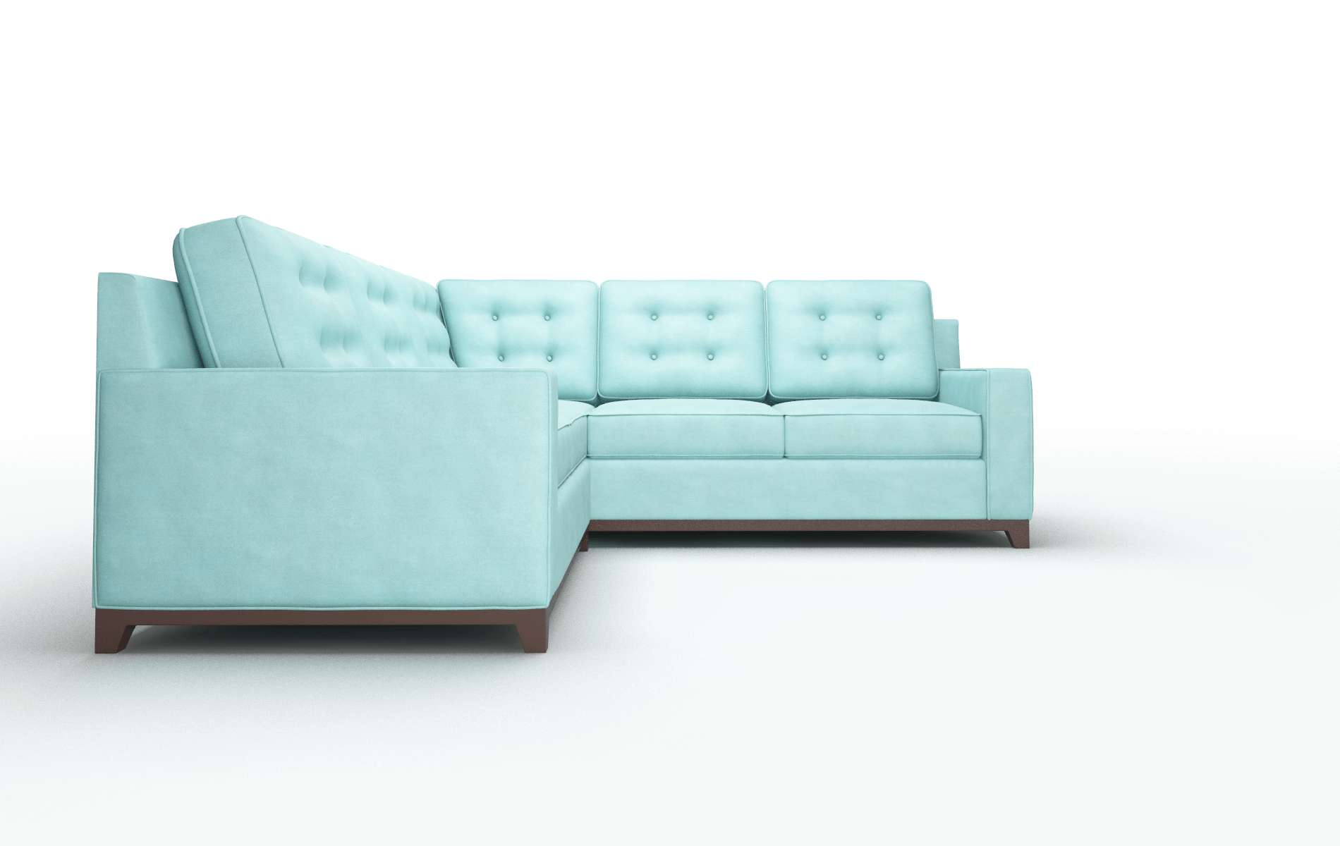 Alexandria Bella Caribbean Sectional espresso legs 2