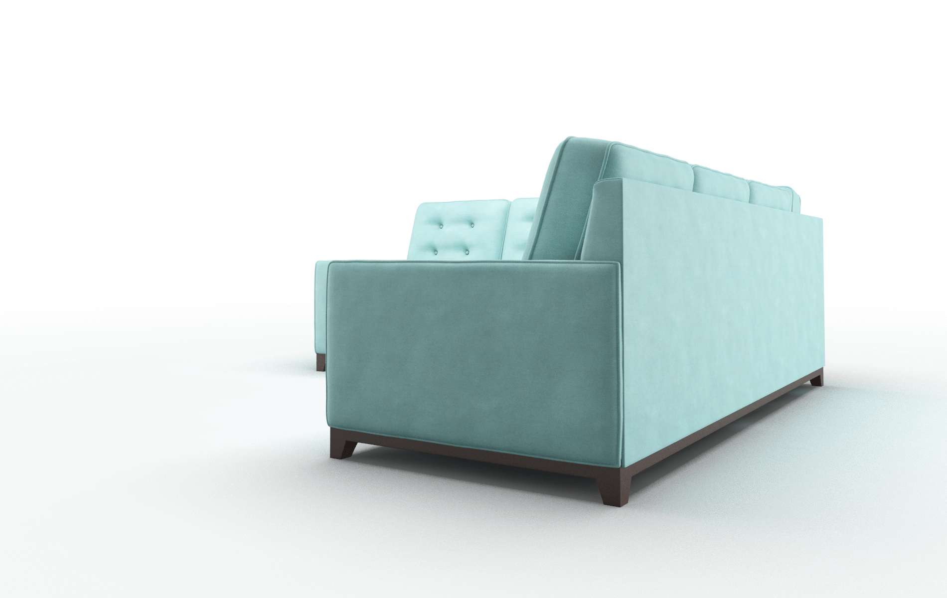 Alexandria Bella Caribbean Sectional espresso legs 4