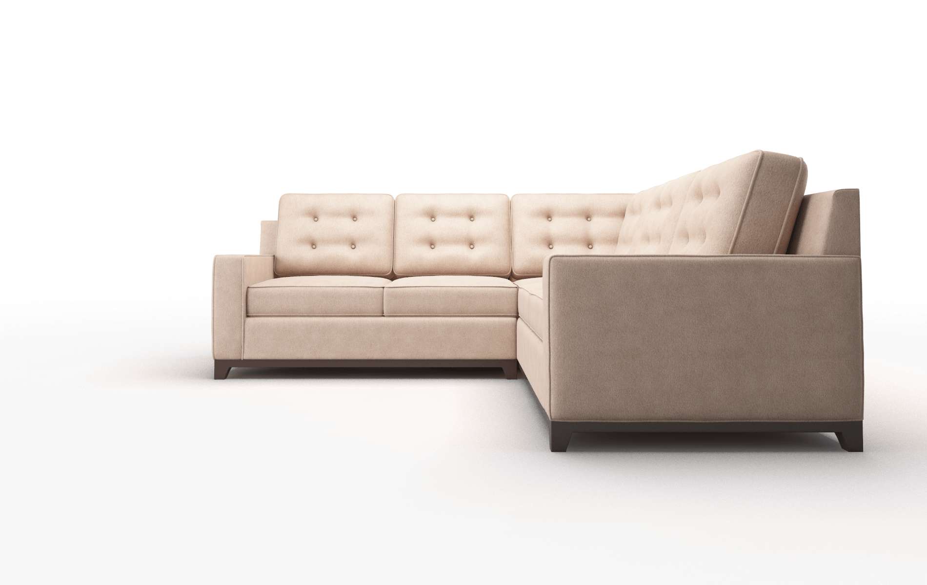 Alexandria Bella Cocoa Sectional espresso legs 5