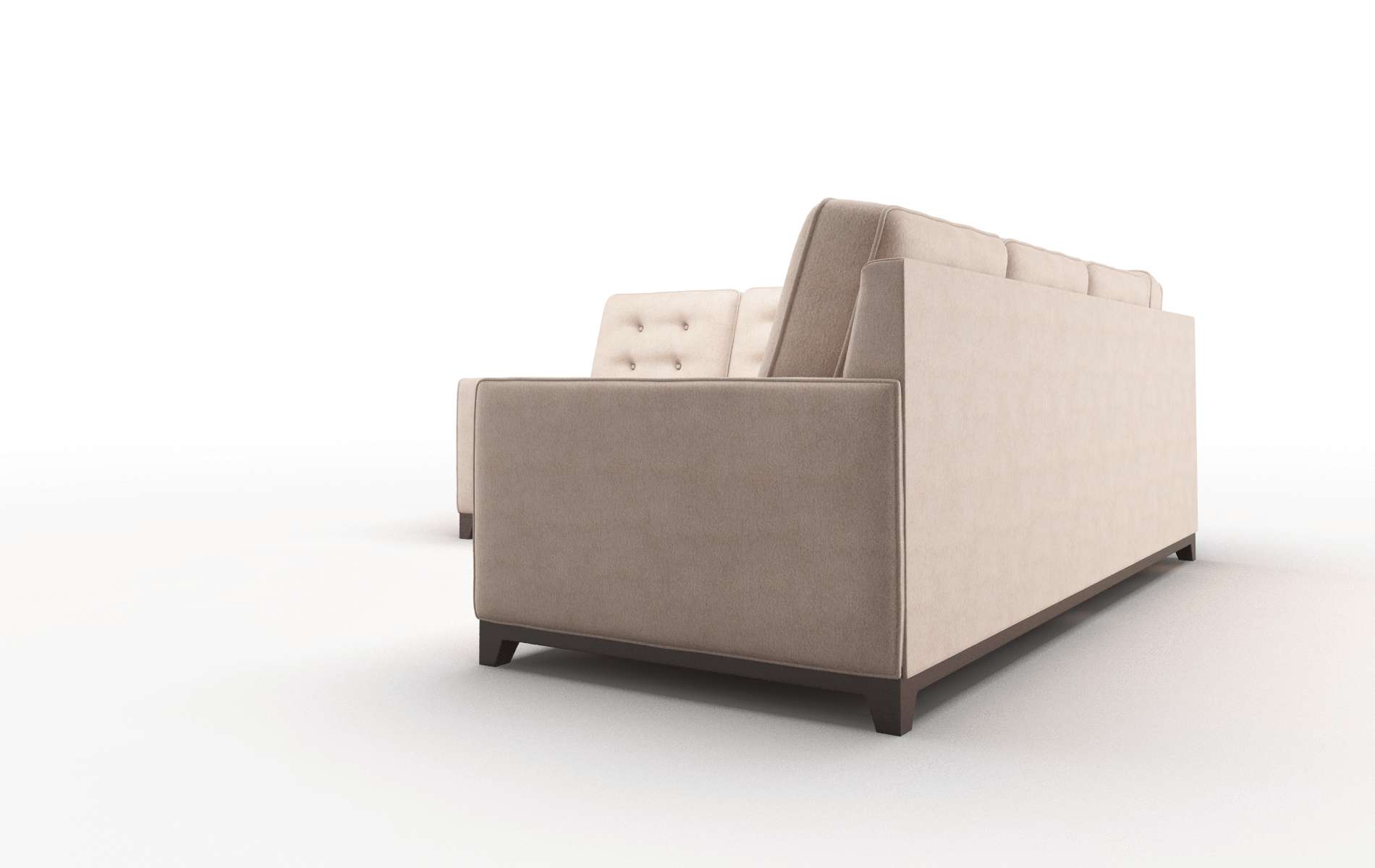 Alexandria Bella Pewter Sectional espresso legs 4