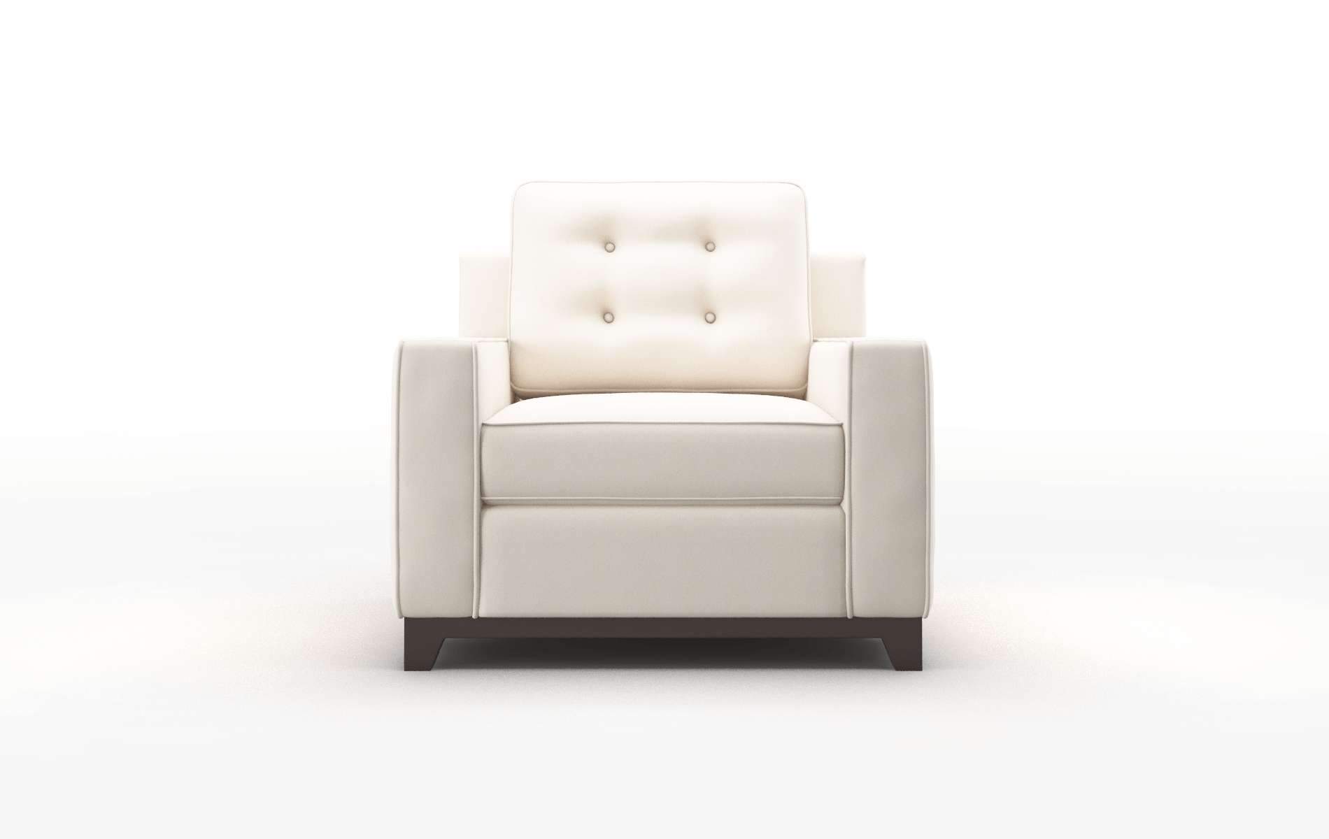 Alexandria Blanche Milky Chair espresso legs 1
