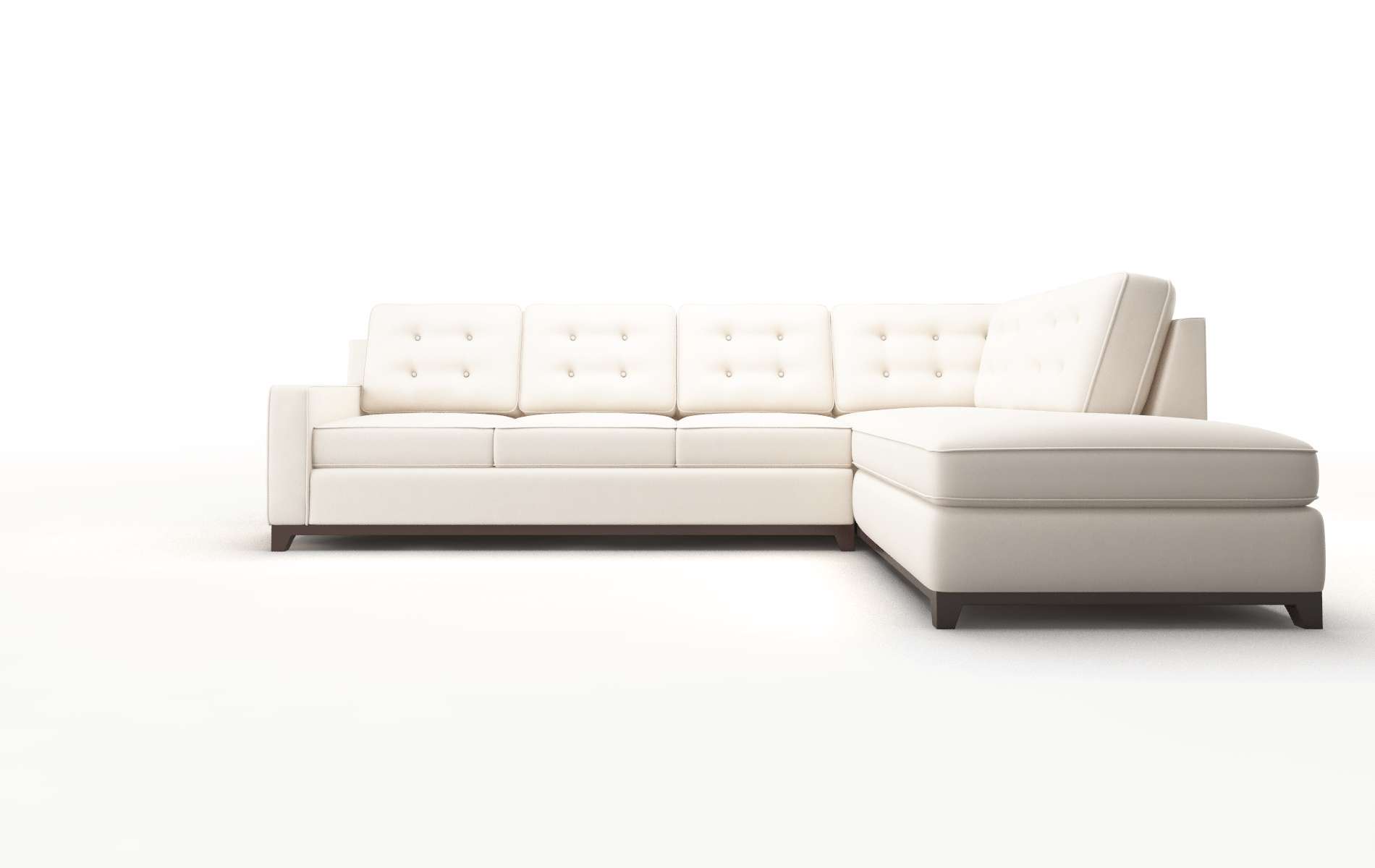Alexandria Blanche Milky Panel espresso legs 1