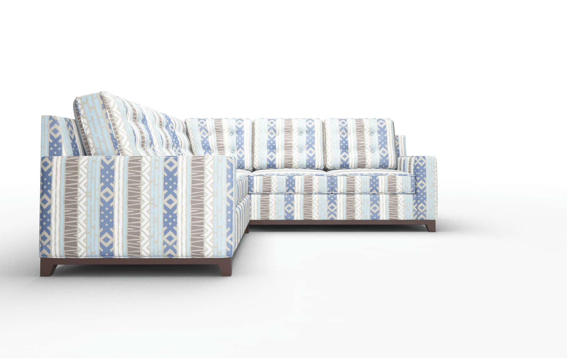 Alexandria Bodhi Indigo Sectional espresso legs 2