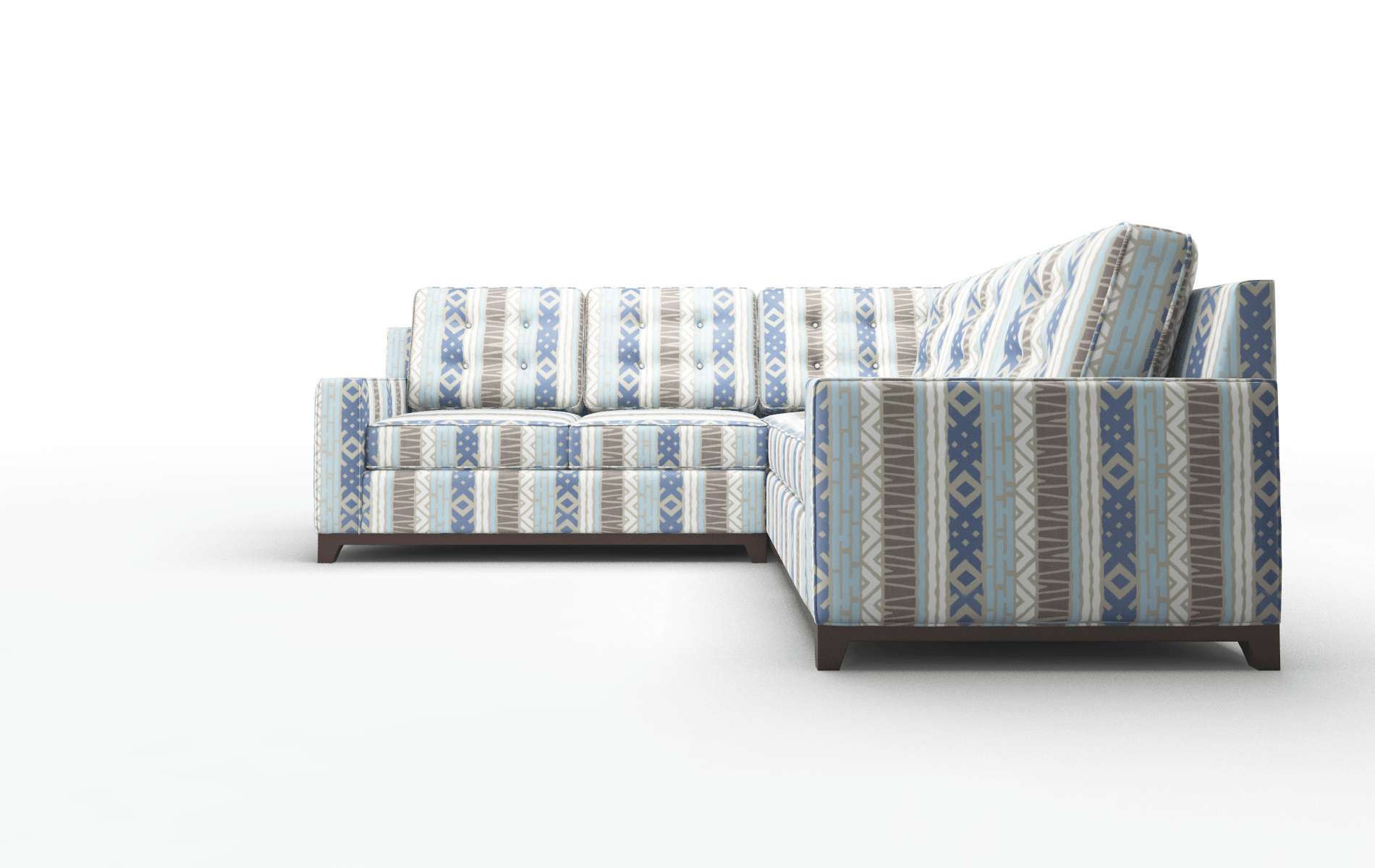 Alexandria Bodhi Indigo Sectional espresso legs 5