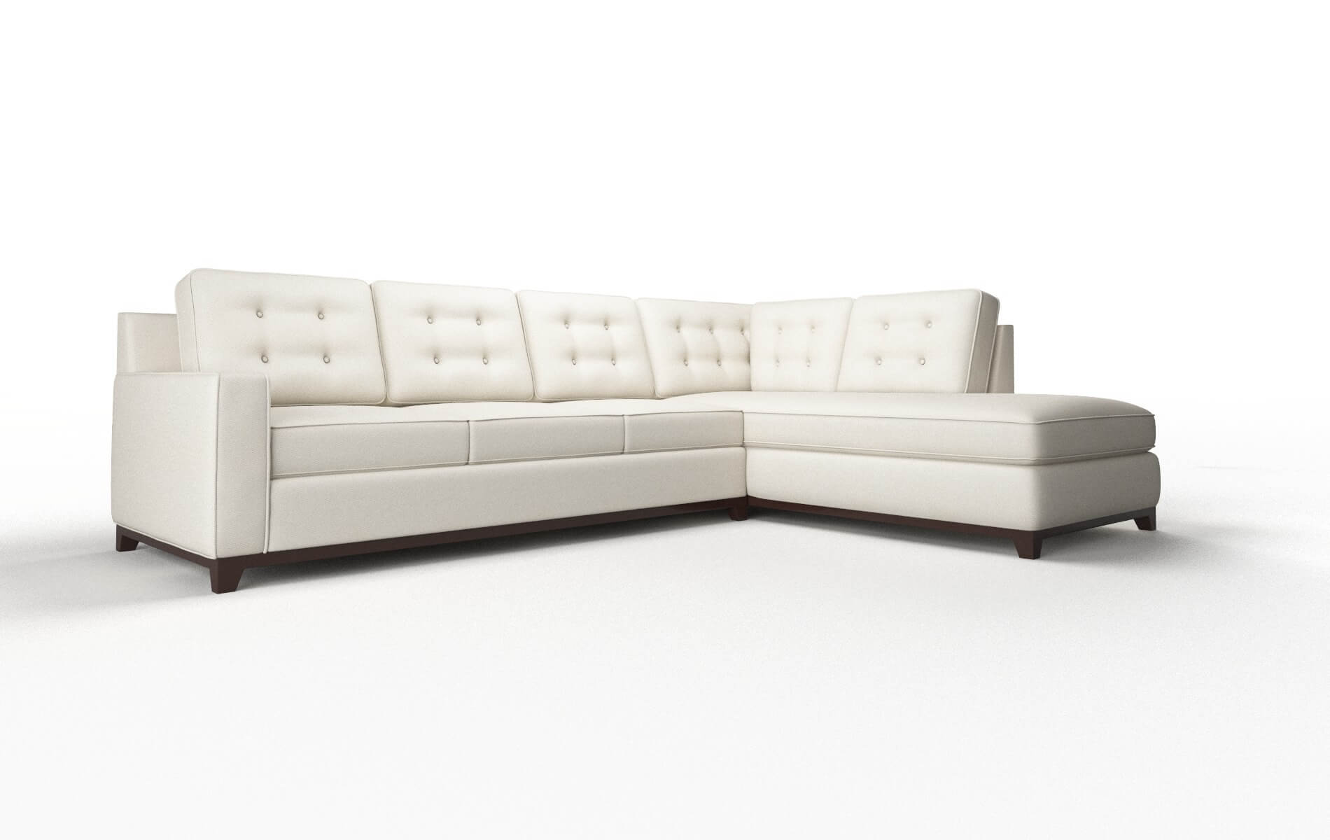 Alexandria Bungalow Ivory Panel espresso legs 2