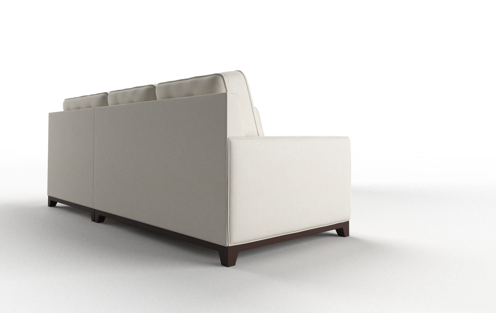 Alexandria Bungalow Ivory Sectional espresso legs 3