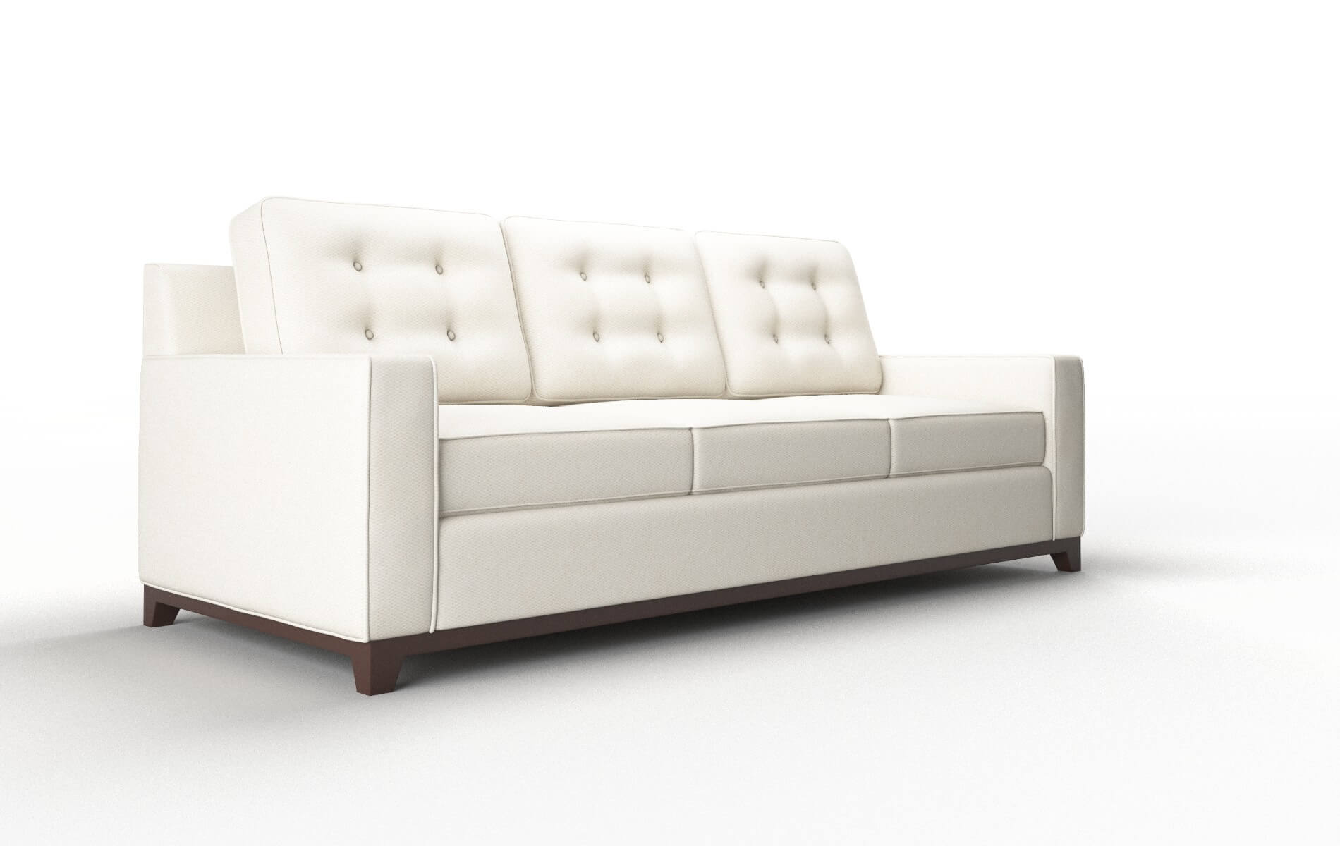 Alexandria Bungalow Ivory Sofa espresso legs 2