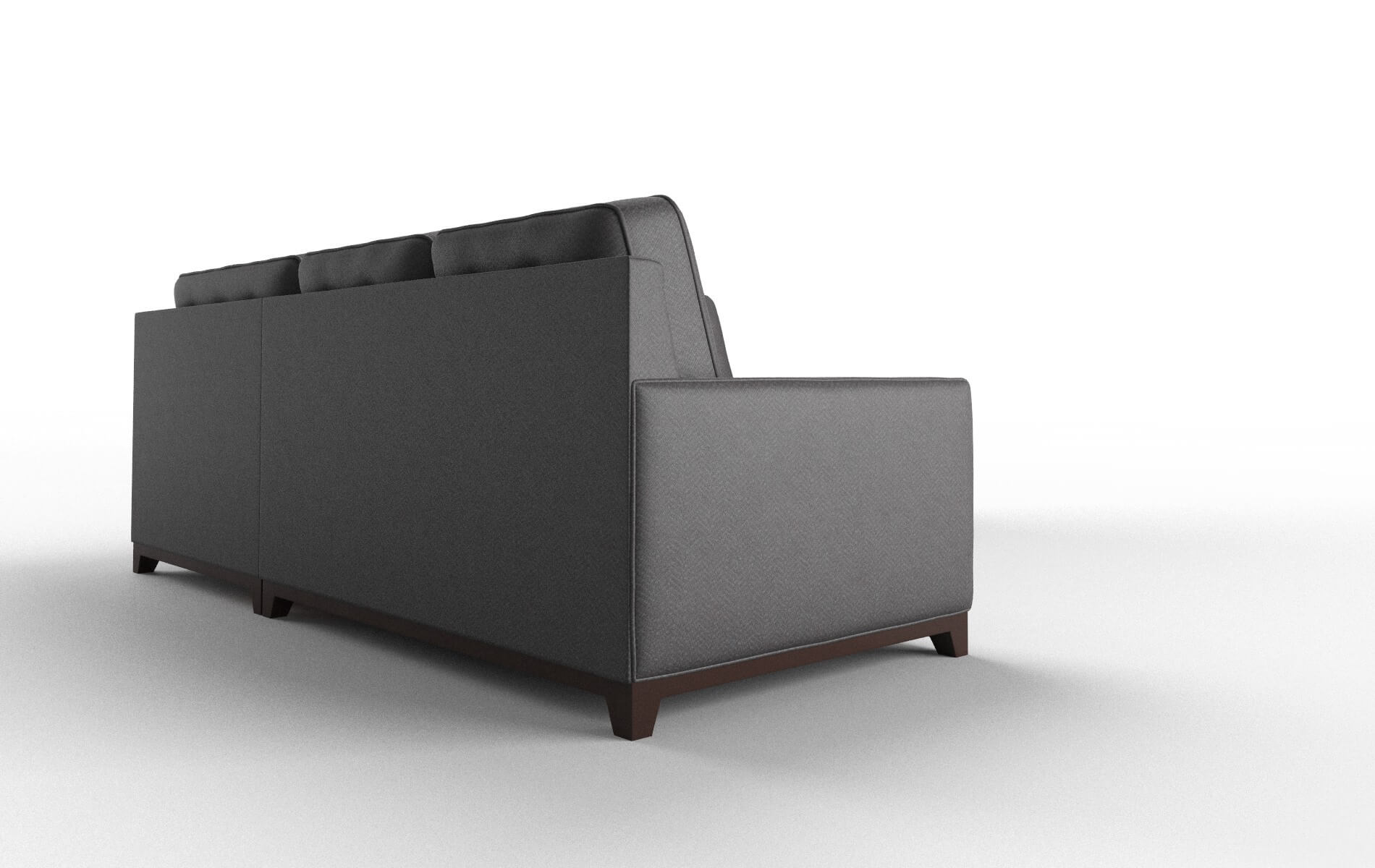 Alexandria Catalina Charcoal Sectional espresso legs 3