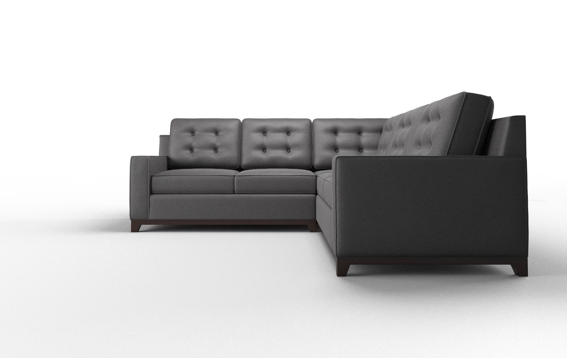 Alexandria Catalina Charcoal Sectional espresso legs 5
