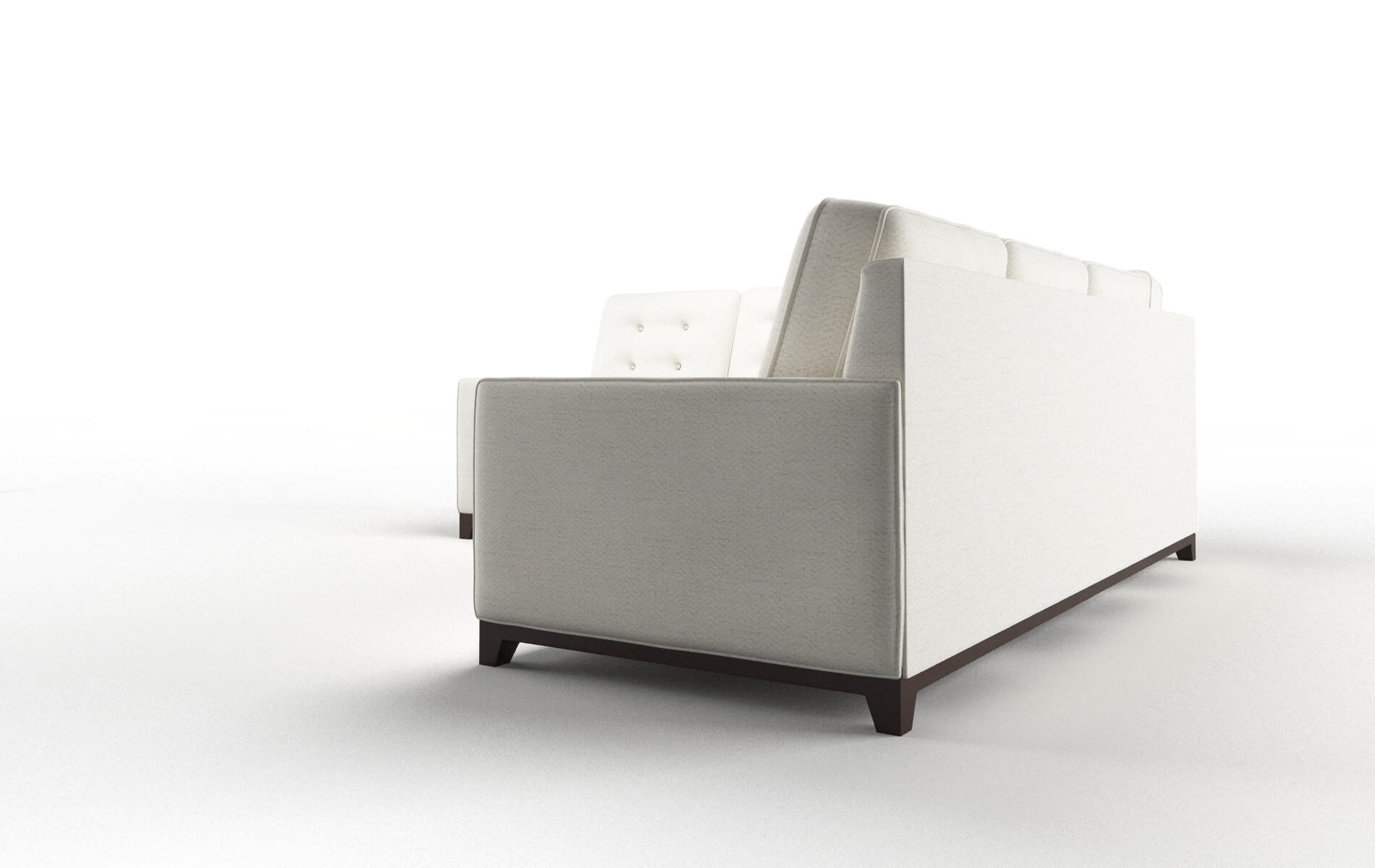 Alexandria Catalina Ivory Sectional espresso legs 4