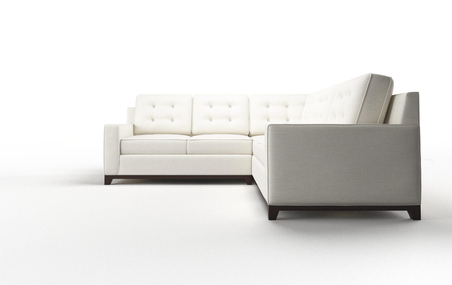 Alexandria Catalina Ivory Sectional espresso legs 5