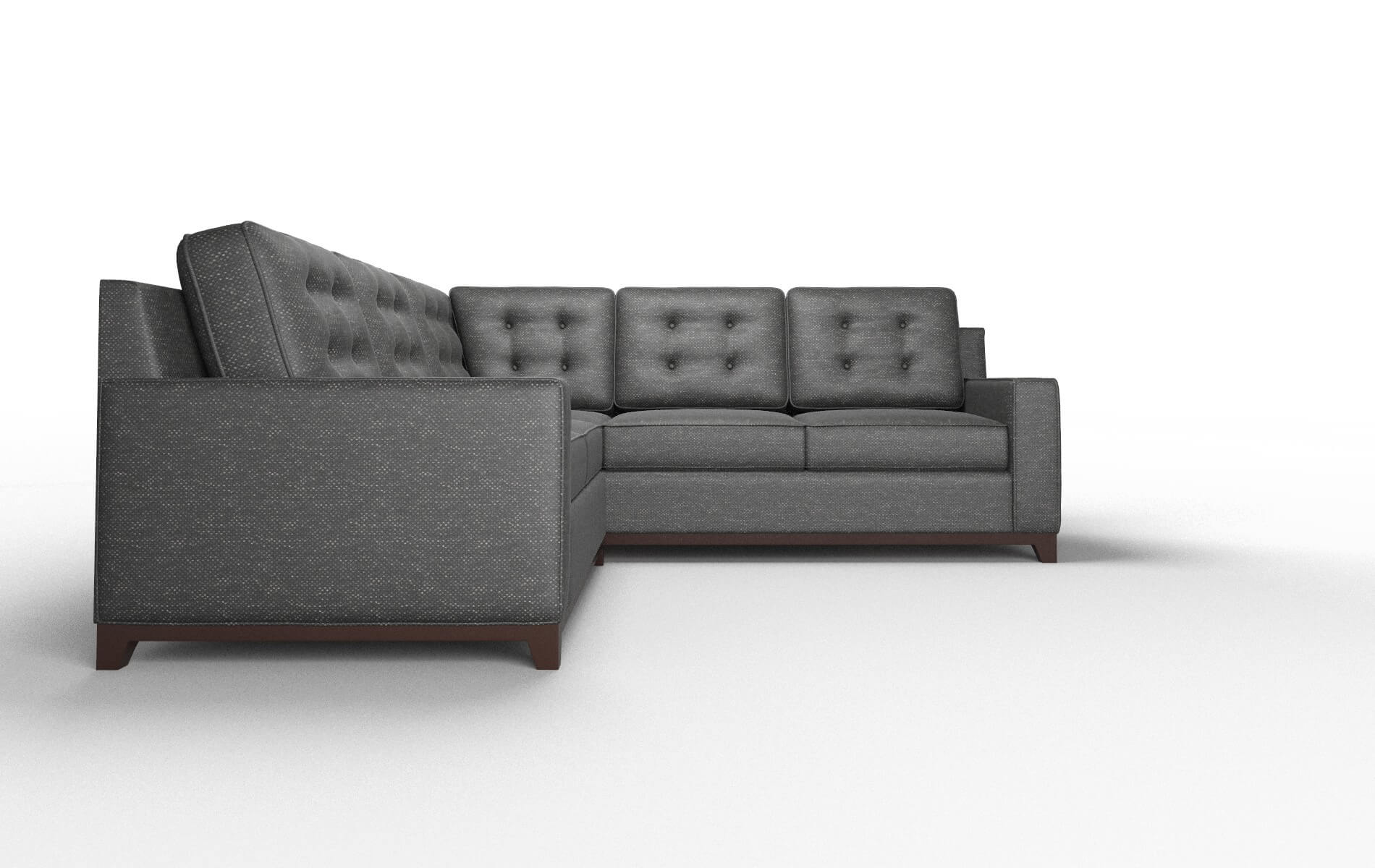 Alexandria Chance Denim Sectional espresso legs 2