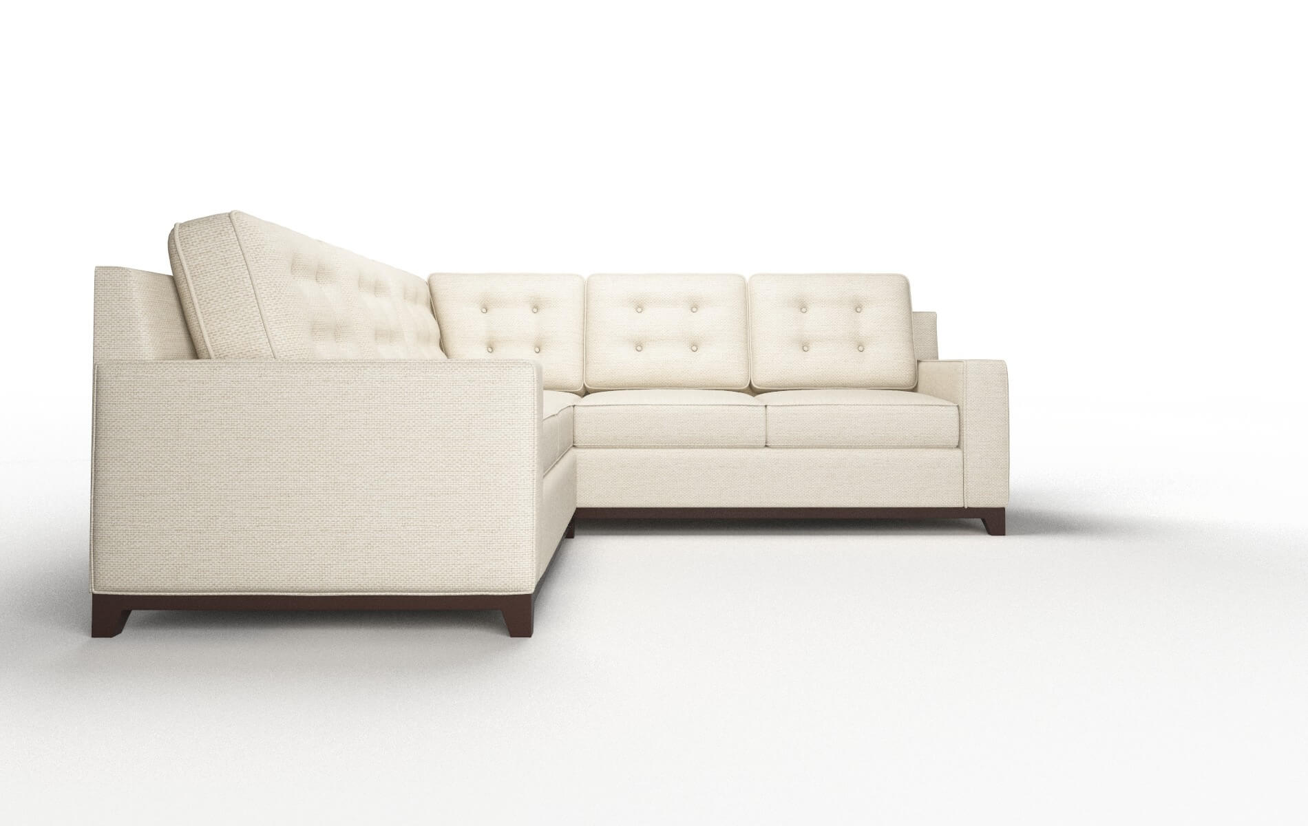 Alexandria Chance Sand Sectional espresso legs 2