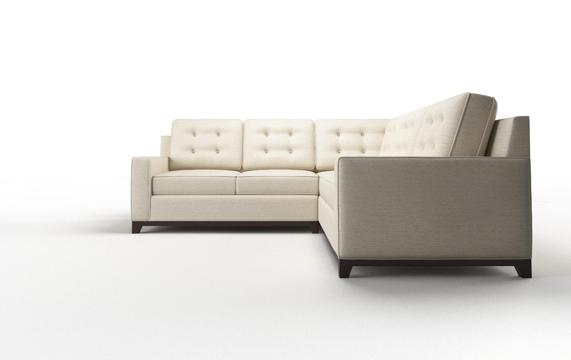 Alexandria Chance Sand Sectional espresso legs 5
