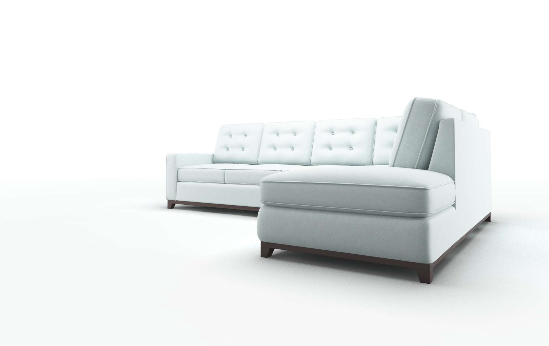 Alexandria Clyde Cornflower Panel espresso legs 4