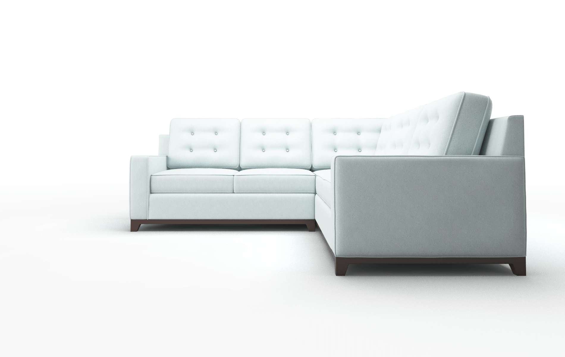 Alexandria Clyde Cornflower Sectional espresso legs 5