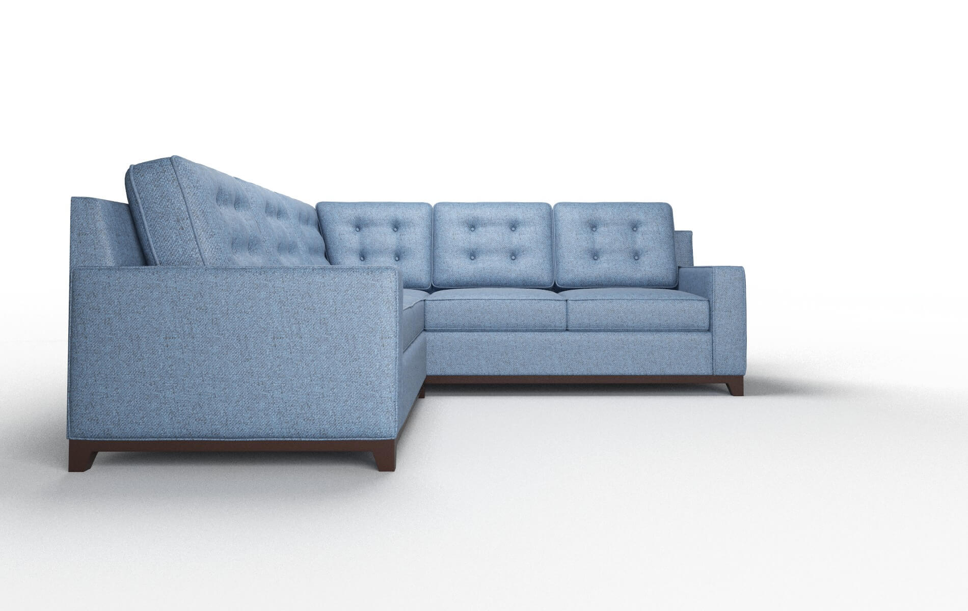 Alexandria Clyde Deep_ocean Sectional espresso legs 2
