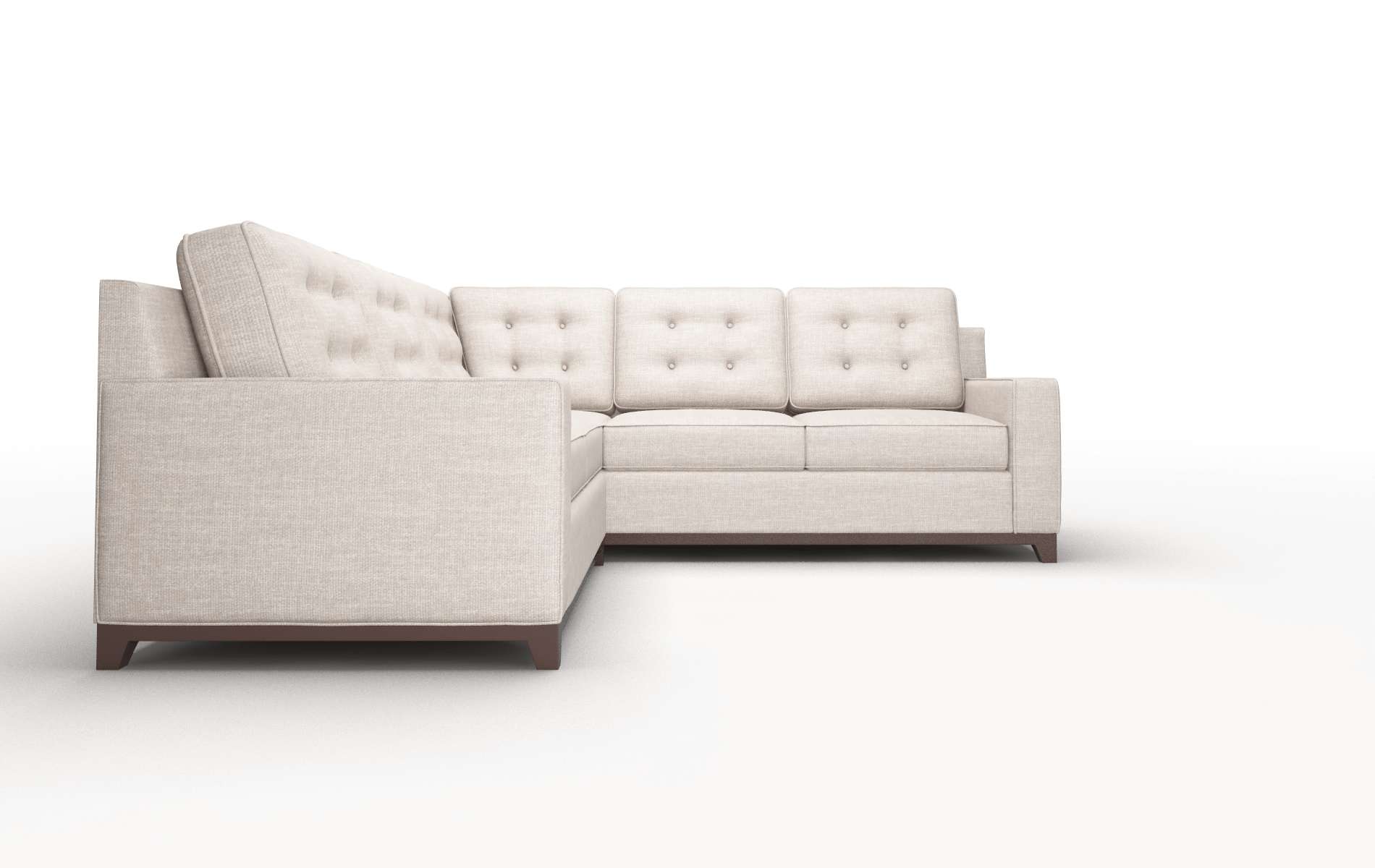 Alexandria Clyde Dolphin Sectional espresso legs 2