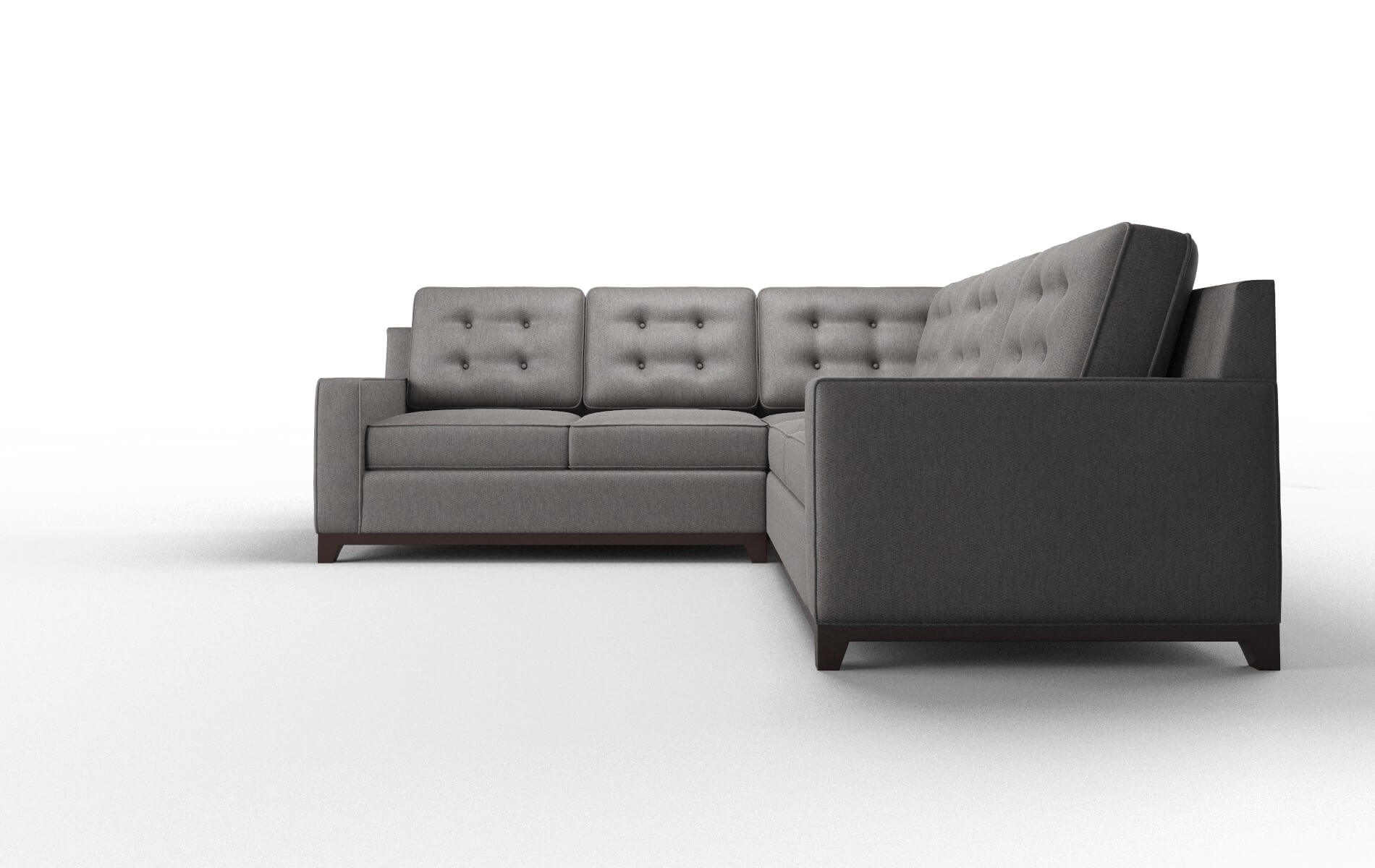 Alexandria Cosmo Charcoal Sectional espresso legs 5