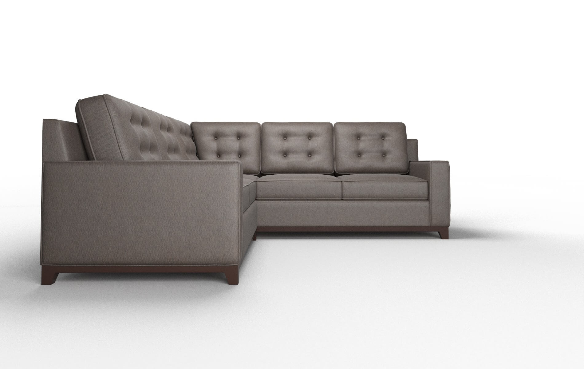 Alexandria Cosmo Chocolate Sectional espresso legs 2