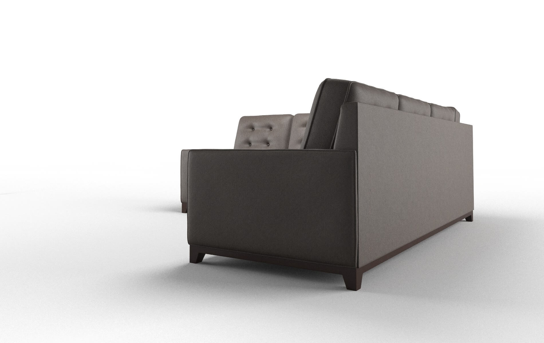 Alexandria Cosmo Chocolate Sectional espresso legs 4