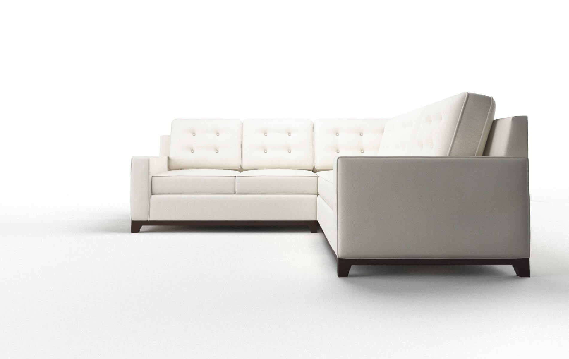 Alexandria Cosmo Ivory Sectional espresso legs 5