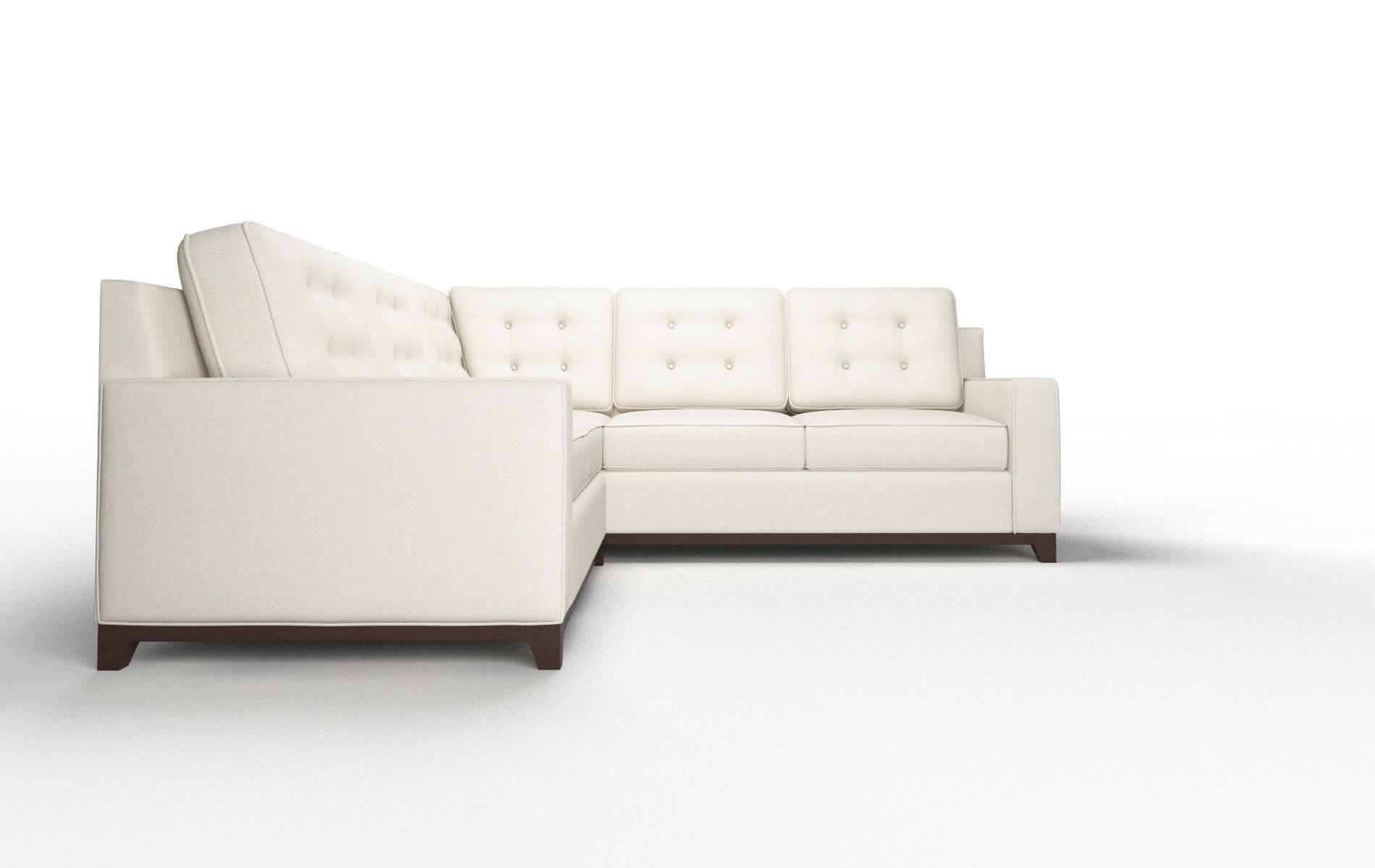 Alexandria Cosmo Sand Sectional espresso legs 2