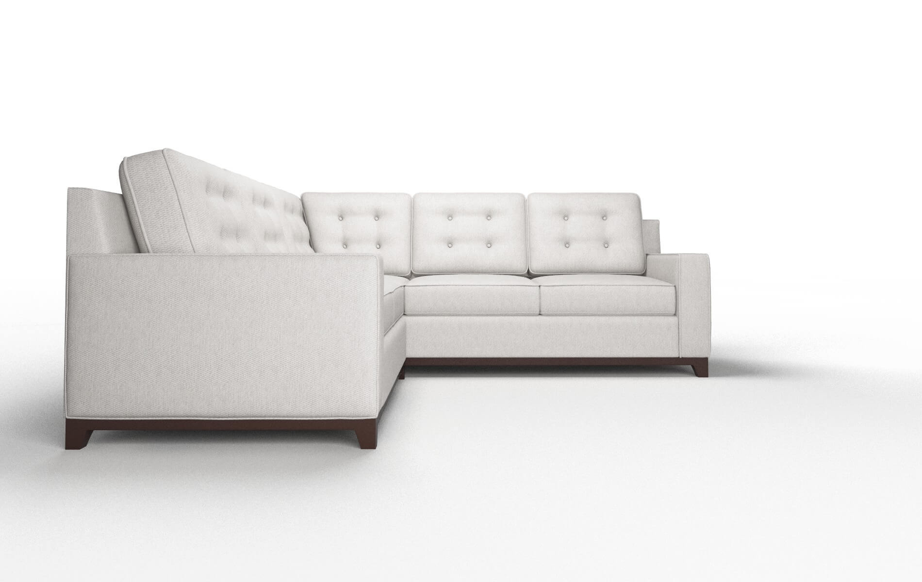 Alexandria Cosmo Silver Sectional espresso legs 2