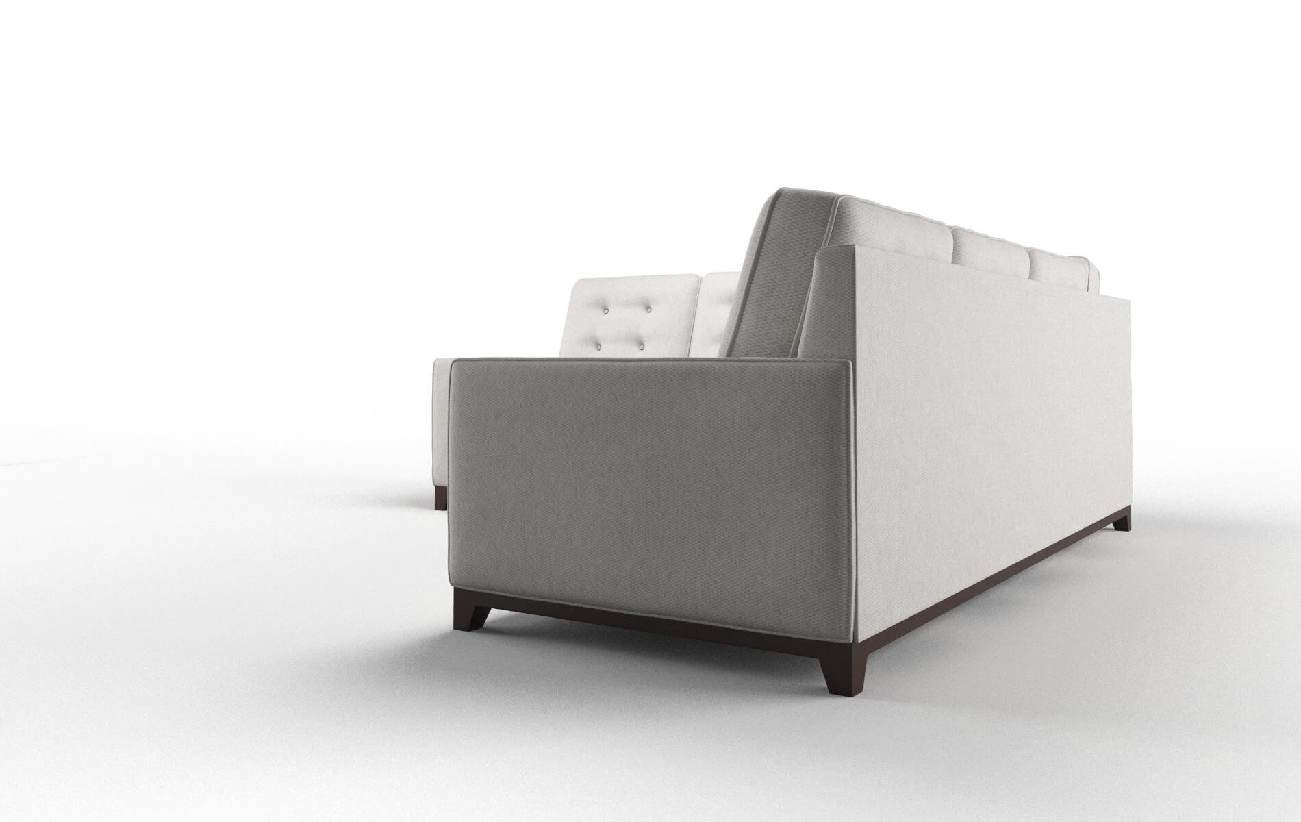 Alexandria Cosmo Silver Sectional espresso legs 4