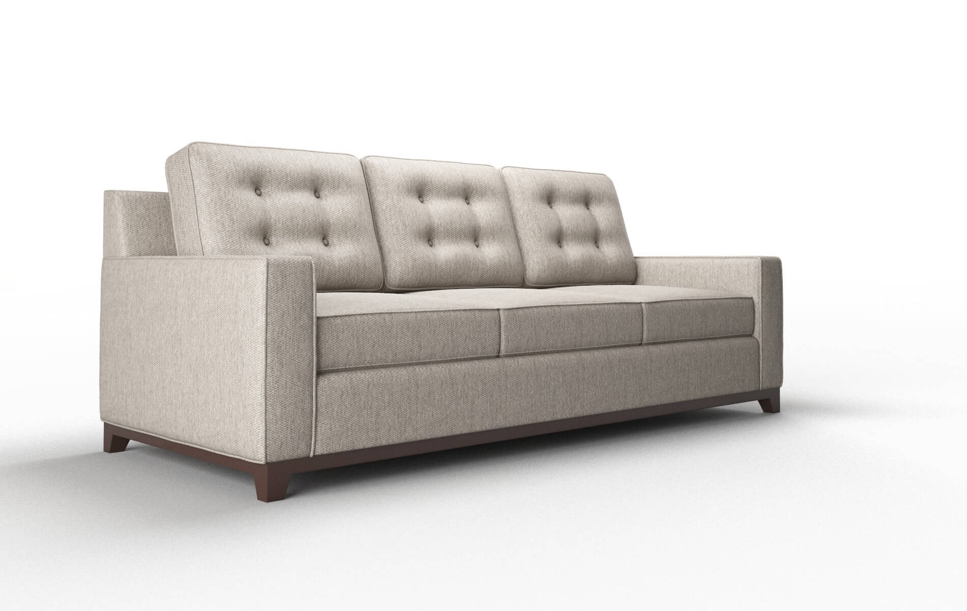 Alexandria Cosmo Taupe Sofa espresso legs 2